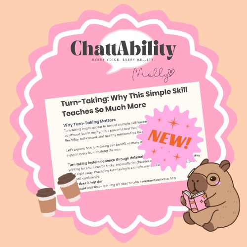 NEW BLOG!
Why is turn-taking important? This skill fosters patience and self-control, helping children build healthier relationships. Dive deeper into the benefits of turn-taking and ways to support every learner.
Read more: https://www.chattability.com/post/turn-taking-why-this-simple-skill-teaches-so-much-more
#TurnTaking #ChildDevelopment #Learning #neurodiversity #communitysupport #education #aba #bcba #parenting #chattability #inclusionmatters #communicationskills #learningthroughplay