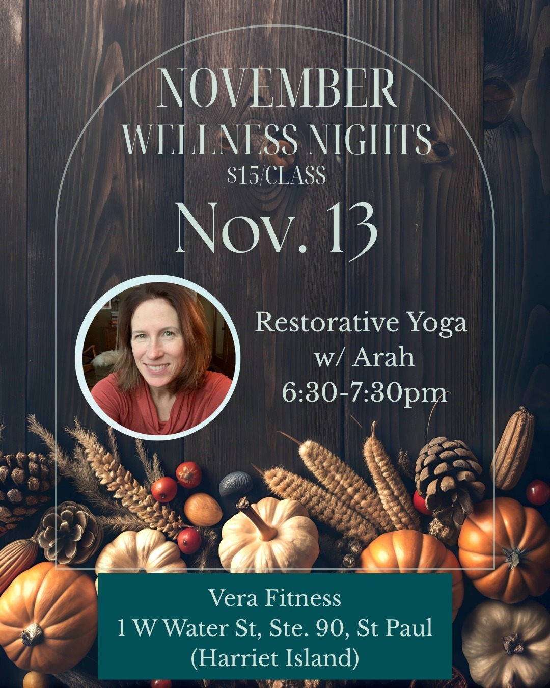In addition to our usual classes and gym time, we have Arah teaching a restorative yoga session for Wellness Nights this Thursday from 6:30-7:30pm. All experience levels welcome. Bring a mat if you have one and come release the week's stresses. Arah will also be teaching a 6 week series at Vera Fitness, Lunch Break Yoga, from 12-1 on Mondays starting November 17th. See you soon!
#FitAtAnyAge #fitover40 #stpaul #irishdance #strengthtrainingforwomen #disabilityfitness #salsaclass #selfcarethursday #tangodance #fitoverfifty #yogaclassesnearme
