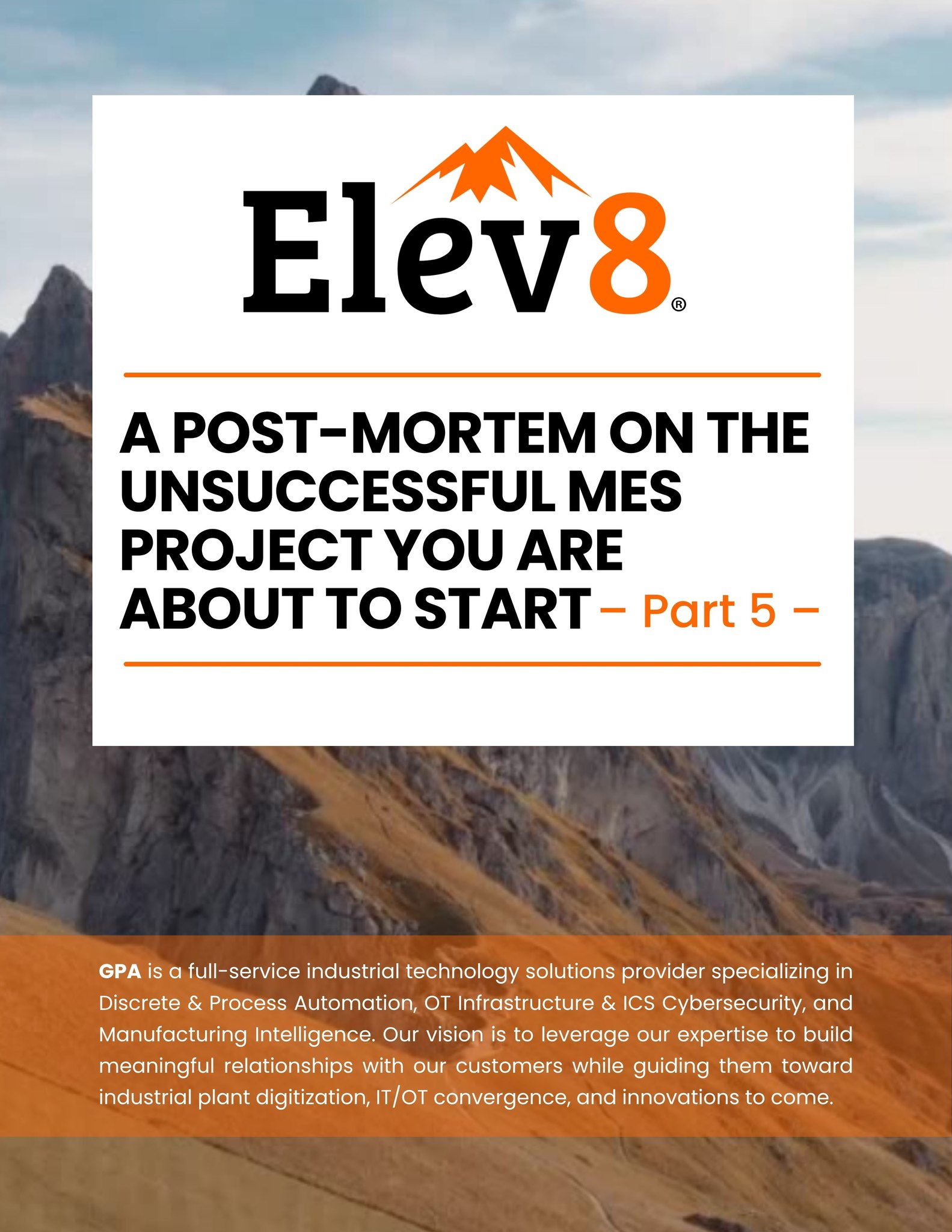 In the final installment of GPA’s five part Manufacturing Execution System (MES) series, we explore three critical factors that determine MES project success: secure system access, the right platform and technology selection, and effective project execution methodology.
This paper brings together key lessons learned from real world industrial automation, manufacturing intelligence, and digital transformation initiatives. It offers practical guidance to help manufacturers improve visibility, streamline operations, and achieve sustainable results.
Read the full white paper here: https://www.global-business.net/post/a-post-mortem-on-the-unsuccessful-mes-project-you-are-about-to-start-part-5 �
#MES #ManufacturingExecutionSystem #ManufacturingIntelligence #DigitalTransformation #AutomationEngineering #IndustrialAutomation #SmartManufacturing #FactoryDigitalization #GPA