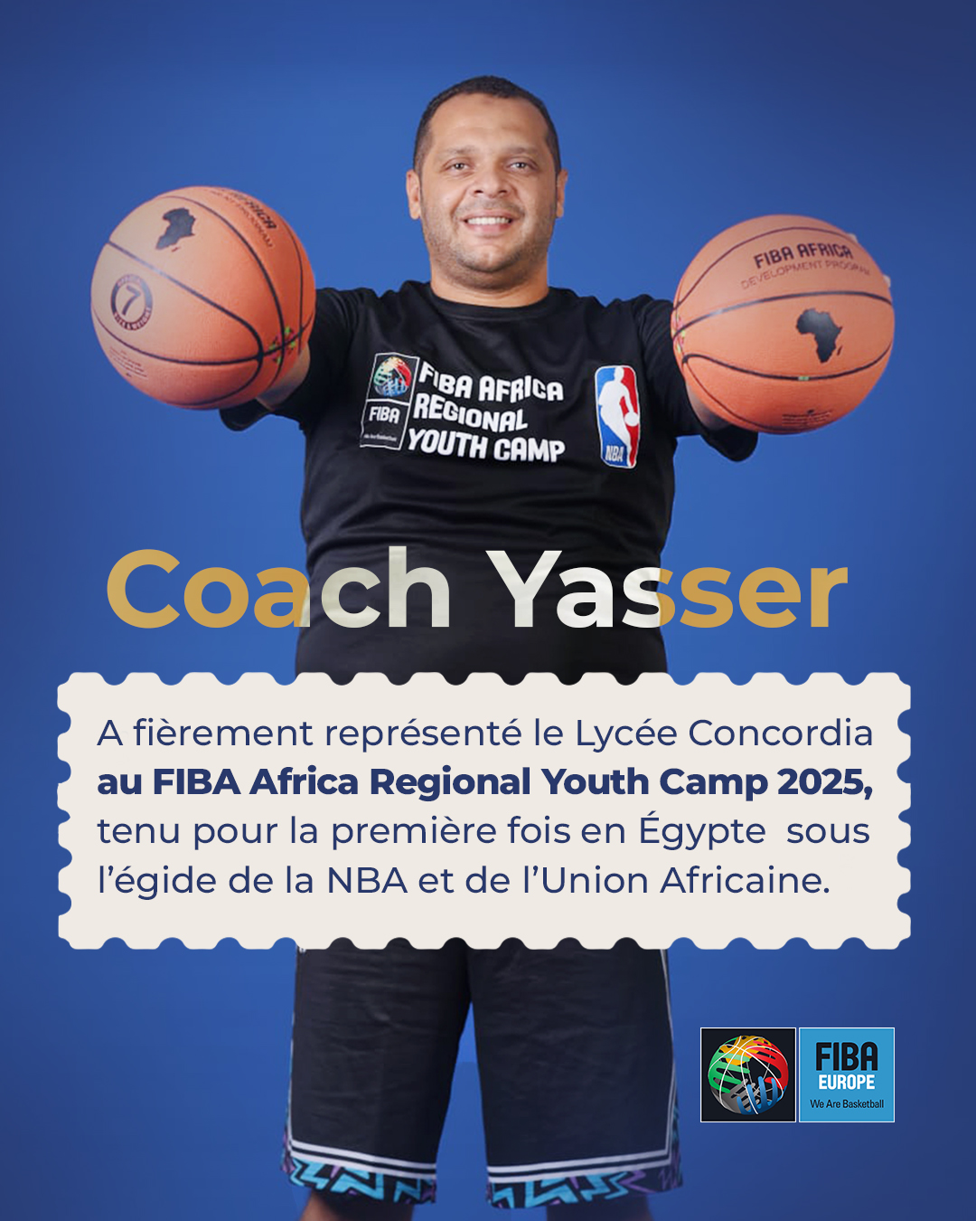 Le grand jour pour nos élèves de Terminale !
Le Lycée Concordia félicite Coach Yasser pour sa participation au FIBA Africa Regional Youth Camp 2025, organisé pour la première fois en Égypte 🇪🇬.
Un événement d’exception réunissant 40 jeunes joueurs et 14 entraîneurs venus de toute l’Afrique, sous le parrainage de la NBA et de l’Union Africaine.
👏 Une belle fierté pour notre communauté !
#LycéeConcordia #FIBAAfrica #Basketball #Fierté #Éducation #Sports #NBAAfrica #YouthCamp #ConcordiaSpirit #Caire #Égypte