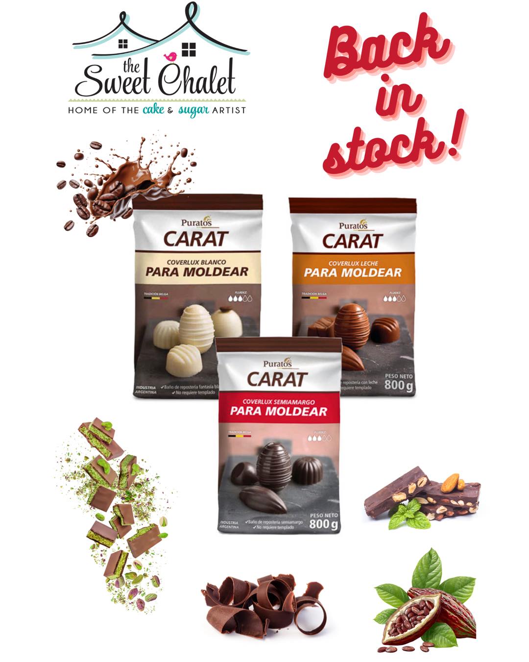 Delicious real chocolate ready for your Fall treat! All Back in Stock from your favorite brand! Come shop with us for Great prices, excellent flavors, amazing colors and learned new trends and more possibilities! See you soon!! #thesweetchaletshoppe #artisanaccents #orlando #florida #sweetcolorlab #chocolatechameleons #thesweetchalet #chocolate #neversugarmelts #best #chocolate #ever #bestchocolateever #saturdayshop #cakedecorating #baking #class #bakingclass #new #trends #newtrends #NewTrends2025 #white #chocolate #whitechocolateganache #whitechocolate