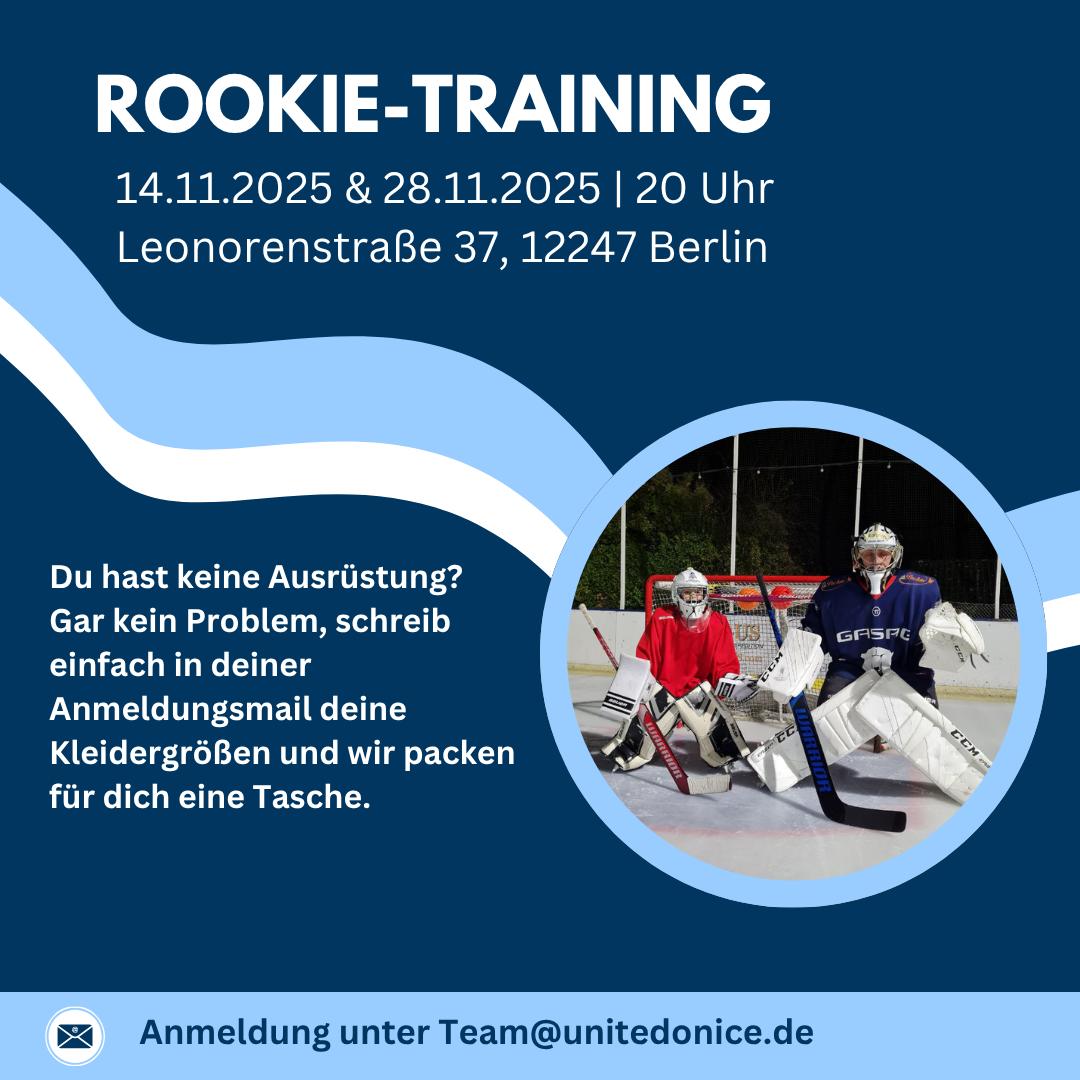 Unser Rookie-Training findet an diesem Freitag sowie am 28.11. statt. Um mitzumachen, schreibt uns einfach eine E-Mail.
#teamunitedonice #fürdiewertedeslebens #rookietraining #tandemtraining