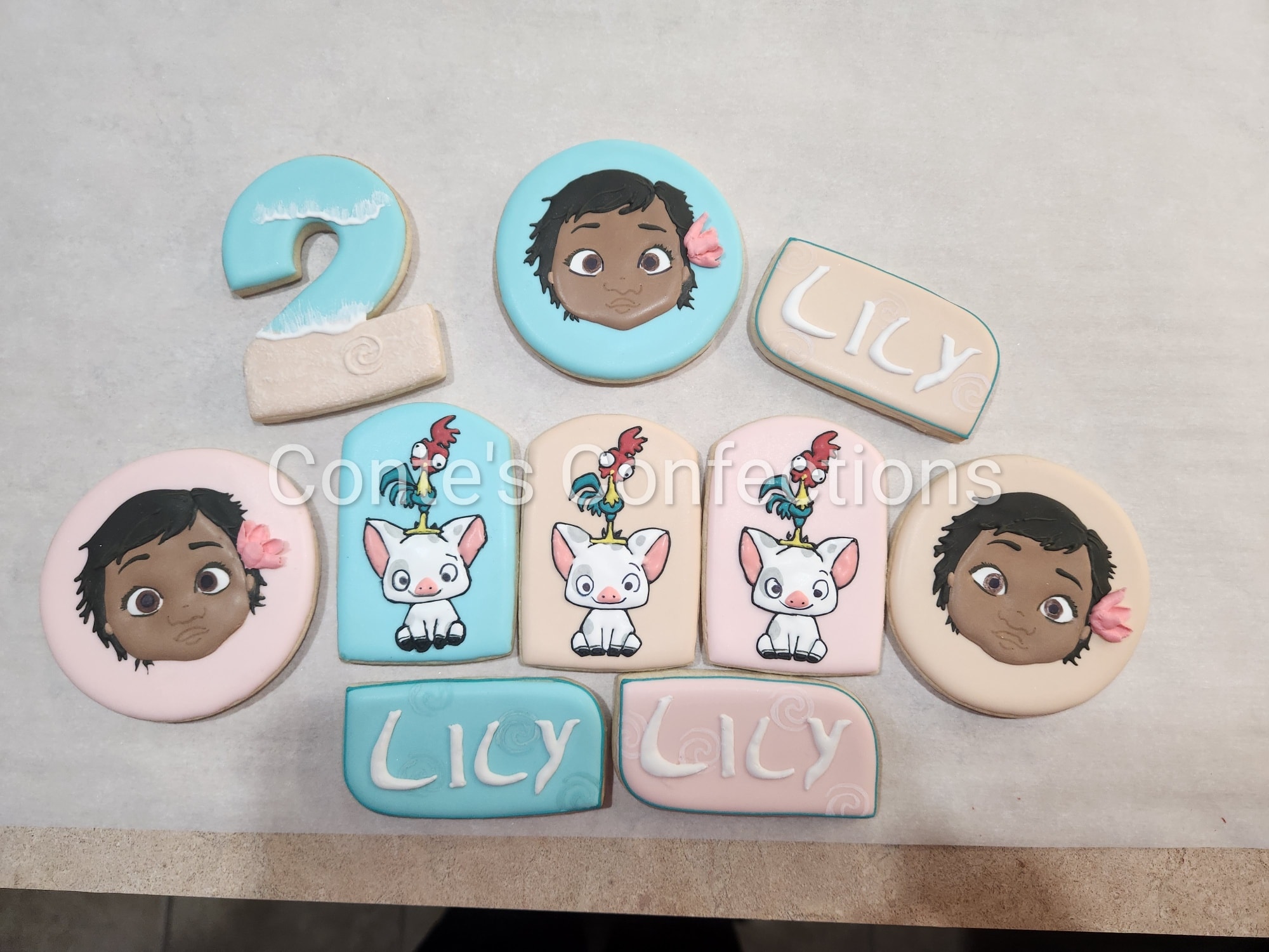 2 year old birthday sugar cookies.
