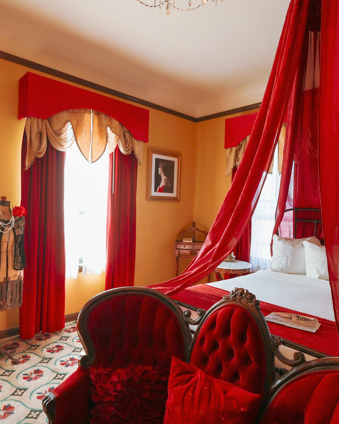 Step into a story steeped in history.
The Lady in Red Room at the Mizpah Hotel offers a one-of-a-kind stay—where vintage luxury, rich desert tones, and timeless elegance create a setting as unforgettable as the high desert sunsets.
From antique furnishings to its iconic crimson accents, this suite is a tribute to Tonopah’s vibrant past and enduring charm.
🌵 Book your escape to the heart of Nevada history.
#LadyInRed #MizpahHotel #TonopahNevada #HistoricHotels #DesertCharm #WesternHeritage #StayInHistory #NevadaGetaways #VintageVibes #OnlyAtTheMizpah #TravelNevada #TimelessElegance
