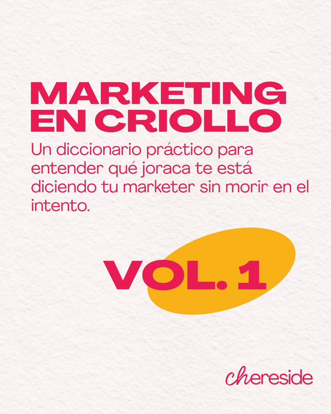 “Vamos a ir con una estrategia full awareness para reforzar el top of the funnel.
Modificá el CTA y haceme un A/B testing para mejorar el CTR.”
😵💫 ¿Perdón, qué?
Tranqui. No te agarró un ACV, te habló la de marketing.
Y sí: a veces parecemos hablar otro idioma.
Por eso armé el Diccionario de Marketing en Criollo 📚
Un mini glosario para entender qué joraca decimos cuando decimos “funnel”, “branding” o “KPI”.
Sin humo. Sin tecnicismos. Con humor.
👉 Deslizá para leerlo completo
#MarketingEnCriollo #Copywriting #ContenidoConActitud #Branding #Comunicación #MarketingDigital
