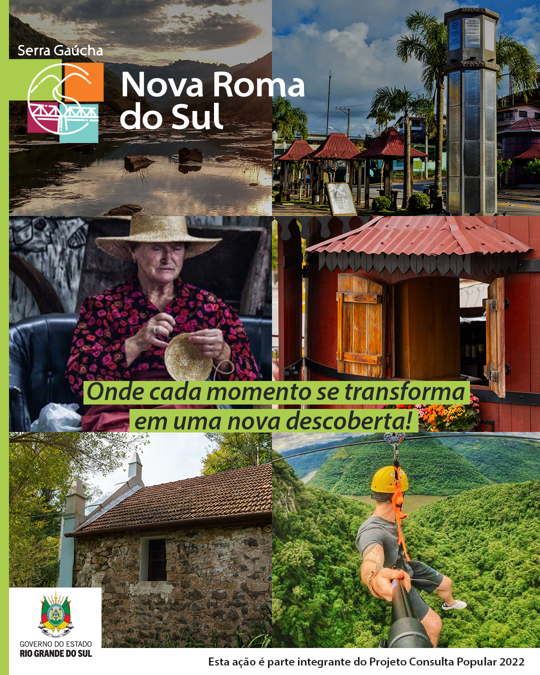 Buscando um destino que une aventura, gastronomia, cultura e lazer para toda a família em um só lugar? 💚 Então é hora de viver Nova Roma do Sul, o refúgio perfeito na Serra Gaúcha para quem ama natureza, tradição e experiências inesquecíveis. 🌄
Aqui, você se encanta com paisagens de tirar o fôlego, trilhas e esportes radicais, saboreia a autêntica culinária italiana, brinda com vinhos locais e ainda mergulha na cultura de um povo acolhedor e cheio de histórias pra contar. 🇮🇹🌿
Viva momentos únicos com quem você ama e descubra por que Nova Roma do Sul é o destino certo para todas as estações e todas as gerações! 💛
📍 Nova Roma do Sul – RS
📸 Siga: @turismonovaromadosul
Esta ação é parte integrante do Projeto Consulta Popular 2022.
#novaromadosul #serragaúcha #turismonovaroma #turismonaserra #aventuraenatureza #rotadovinho #turismors
