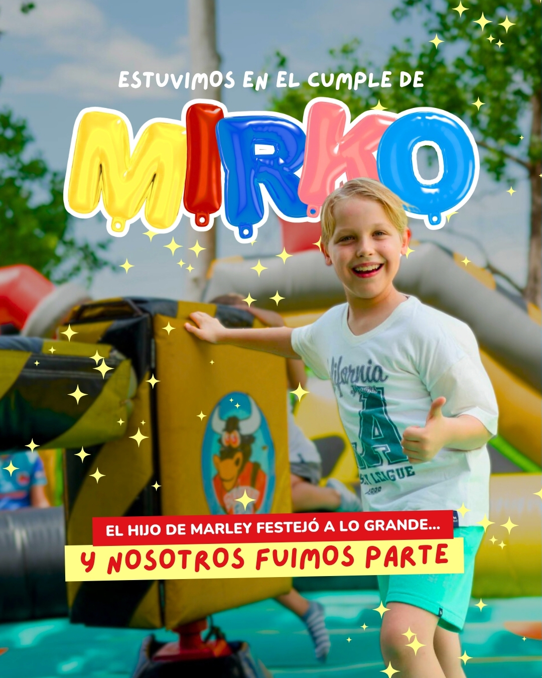 Un cumple épico para un cumpleañero muy especial 💥
El festejo de Mirko fue pura emoción: inflable gigante, juego mecánico y la visita de Messi y Thorus ✨
¡Fue un honor ser parte, gracias @marley_ok por confiar en nosotros!
🎈 Si vos también querés un evento inolvidable… ya sabés dónde encontrarnos 😉
📷 Fotos y videos de la mano de @lumarchettifotografa
#deliveryfun #eventosprivados #cumpleaños #animaciones #inflables #fiestasinfantiles