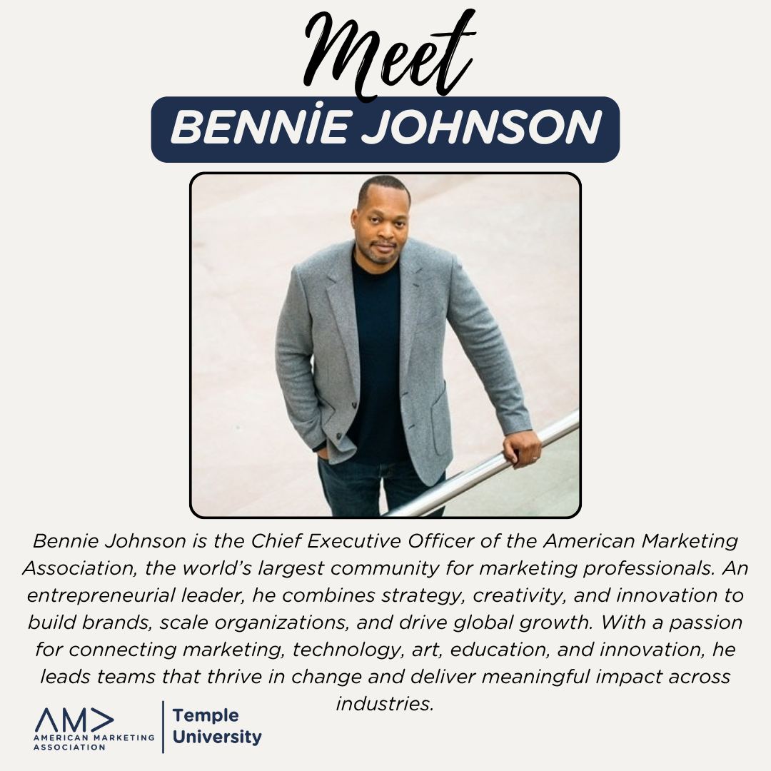 🚨 Today’s the day!
Join us on the 7th floor of Alter Hall for an incredible lineup of speakers at our 13th Annual Conference! 🎉
🎨 Jackie Chuss (Crayola) will share how uncovering consumer insights and trends helps shape innovative products that spark creativity and bring joy to families.
🎵 Alex Dutton (Sony Music) will dive into how strategic recruitment and leadership shape the future of talent in the music industry.
💄 Ryan Brissenden (L’Oréal) will discuss driving innovation, collaboration, and growth across the U.S. marketing landscape.
💼 Bennie F. Johnson (CEO, American Marketing Association) will share his entrepreneurial perspective on building brands, scaling organizations, and leading with creativity and strategy.
✨ Don’t miss the chance to learn from these incredible leaders shaping the world of marketing and beyond!
📍 7th floor of Alter Hall
🕛 Today — remember, tickets are required for entry!