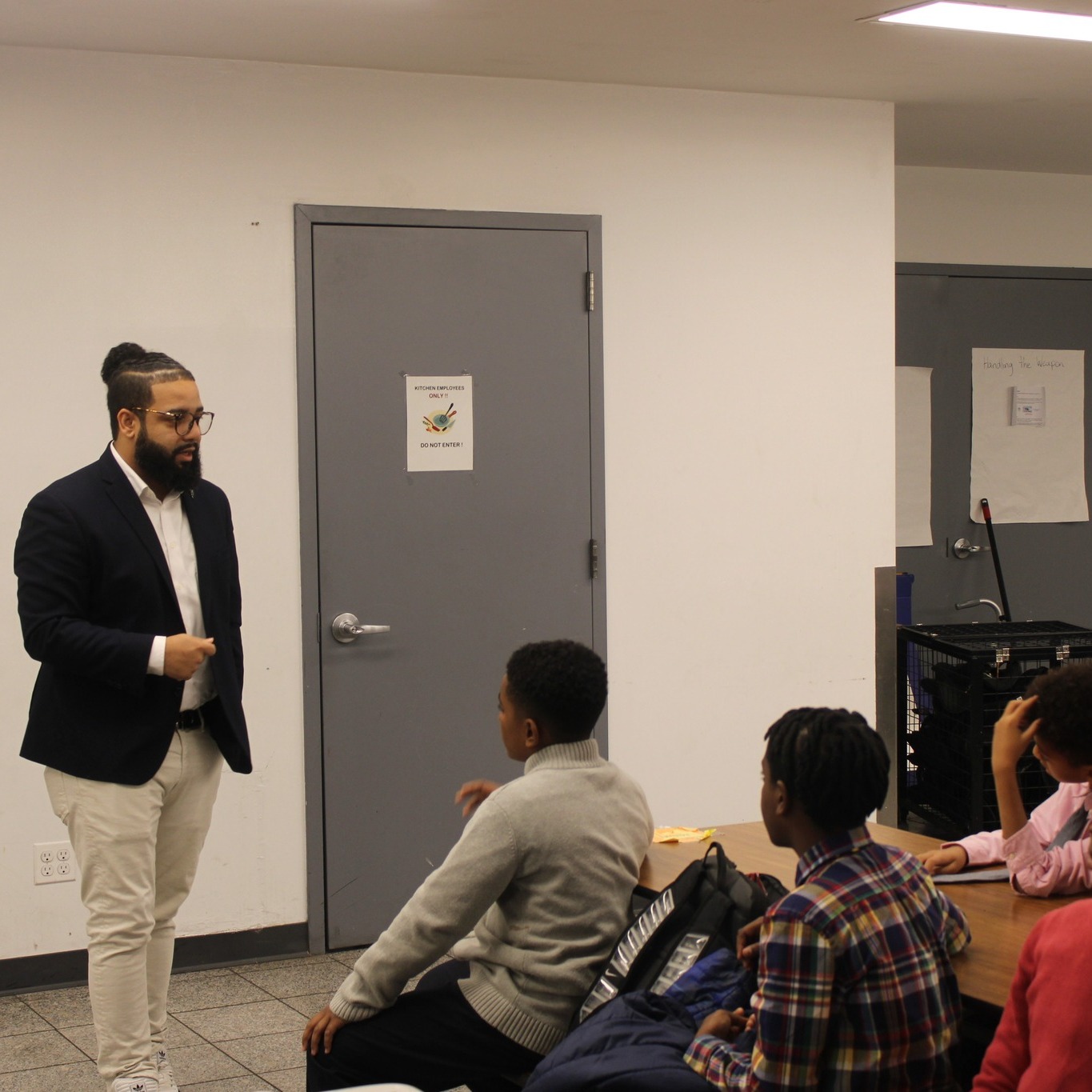 Last week for community meeting we welcomed Mr. Nathaniel X Garcia, former professional at Pfizer, M.B.A. candidate at Columbia University, and Prep for Prep alum, to tell the boys about how he found his way to success through hard work, diligence, and perseverance! The boys were both impressed and inspired by his life story. #haveagjaday #financialaidforall