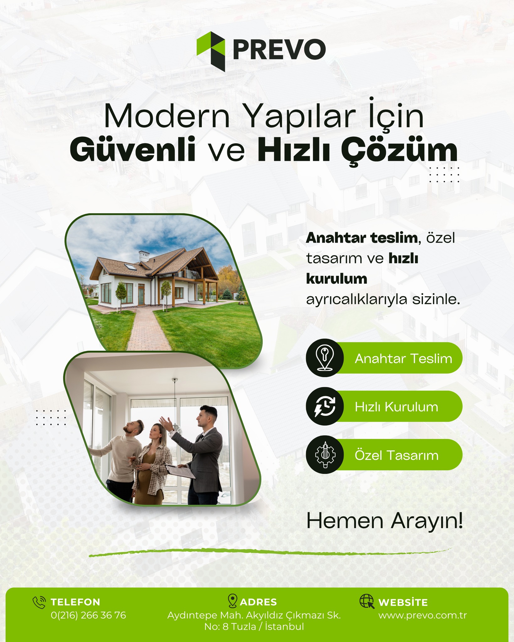 💡 Modern Yapılar İçin Güvenli ve Hızlı Çözüm
Prevo, anahtar teslim süreçleriyle modern yapıları kısa sürede hayata geçirir.
Özel tasarım ve hızlı kurulum ayrıcalıklarıyla yaşam alanlarınıza değer katar. 🏡✨
#Prevo #PrefabrikEv #HafifÇelik #AnahtarTeslim #HızlıKurulum #ÖzelTasarım #ModülerMimari #ModernYapılar #YaşamAlanı #YeniNesilKonut