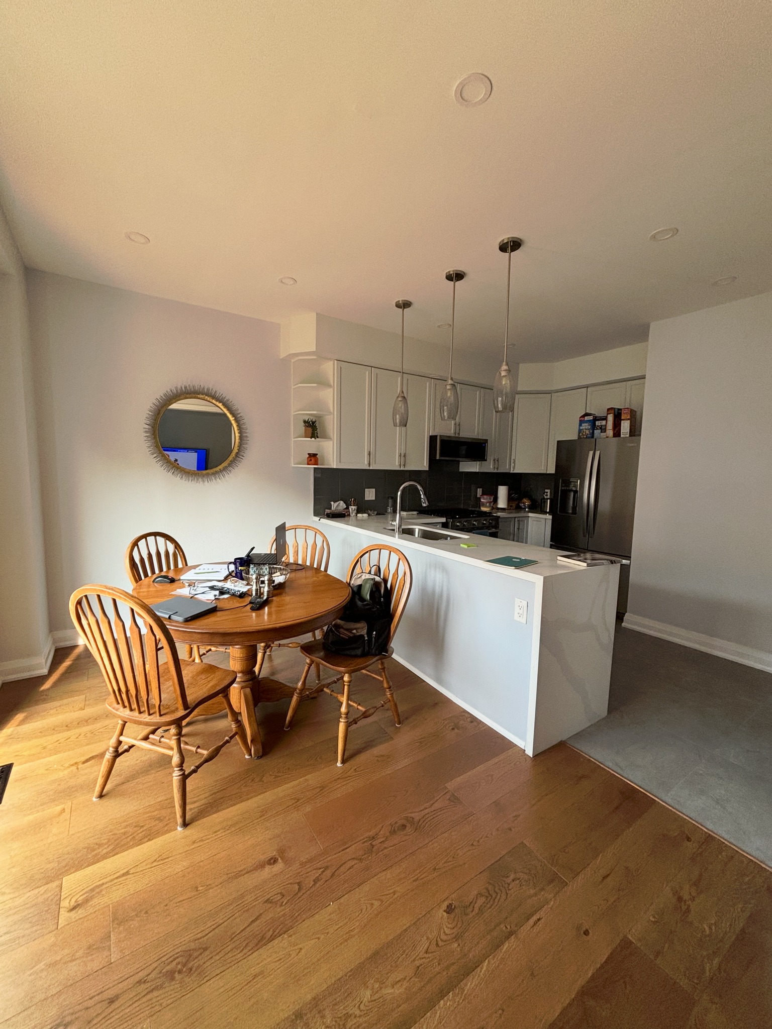 Almost There! ✨
Our latest kitchen renovation is nearly complete — just waiting on the finishing touch: the microwave trim!
This fully renovated, light-filled kitchen is an entertainers delight. It blends function and style with custom cabinetry, sleek Cambria Quartz countertops, perfectly placed overhead lighting, & statement lighting over the kitchen island, just to name a few.
We can’t wait to reveal the final look soon!
Contact us today for all your home renovation, interior design & cabinet hardware needs
#KitchenRenovation #HomeDesign #BeforeAndAfter #ModernLiving #InteriorDesign #ProjectReveal #RenovationDoneRight #HomeRenovation #InteriorInspiration #interior_design #homerenovation #interiordesign #interiordesigner #homerenovations #interiordesigninspiration #interiordesigners #interiordesigns