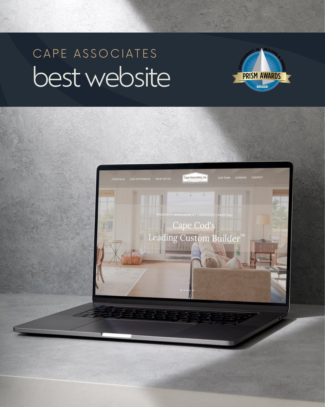 Big news! Our client, @capeassociatesinc, recently brought home the Gold PRISM Award for Best Website at the @bragb_ma ceremony! 🏆🏡
This award is a direct reflection of custom strategy, seamless user experience, and a commitment to quality that reflects the Cape Associates brand.
In addition to winning the Gold Award for Best Website, Cape Associates also won Gold for the Best Single-Family Home (3,000 - 4,000 sq. ft.) in collaboration with @svdesign_architectureinteriors, and Silver for the Best High-Performance/Energy-Efficient Home in collaboration with @studioforny.
We’re proud to deliver digital platforms that achieve gold-level recognition. Congratulations, Cape Associates, on each of these great accomplishments!
#goldprismaward #prismaward #clientsuccess #websitedesign #bluesevenclient #bostonmarketingagency #bluesevenstudio #bss2025