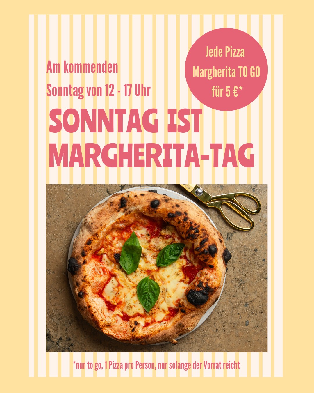 🍕 Margherita Sunday bei Nuva! 🍹
Am Sonntag, 16. November | 12–17 Uhr heißt es: genießen & entspannen – italienisch leicht.
🍕 Jede Pizza Margherita TO GO – nur 5 €! 🍕
Und weil Warten mit einem Drink einfach schöner ist:
Alle Sprizz-Getränke während der Wartezeit – ebenfalls 5 €! ✨
Ein Sonntag voller Geschmack, Sonne & Spritzlaune –
so schmeckt das Wochenende bei Nuva. 🇮🇹
📍 Nuva Augsburg & Nuva Leipzig
👉 Vorbeikommen, mitnehmen & genießen – solange der Ofen glüht. 🍕
#nuva #margheritasunday #pizzalove #spritzoclock #italiandays #weekendvibes