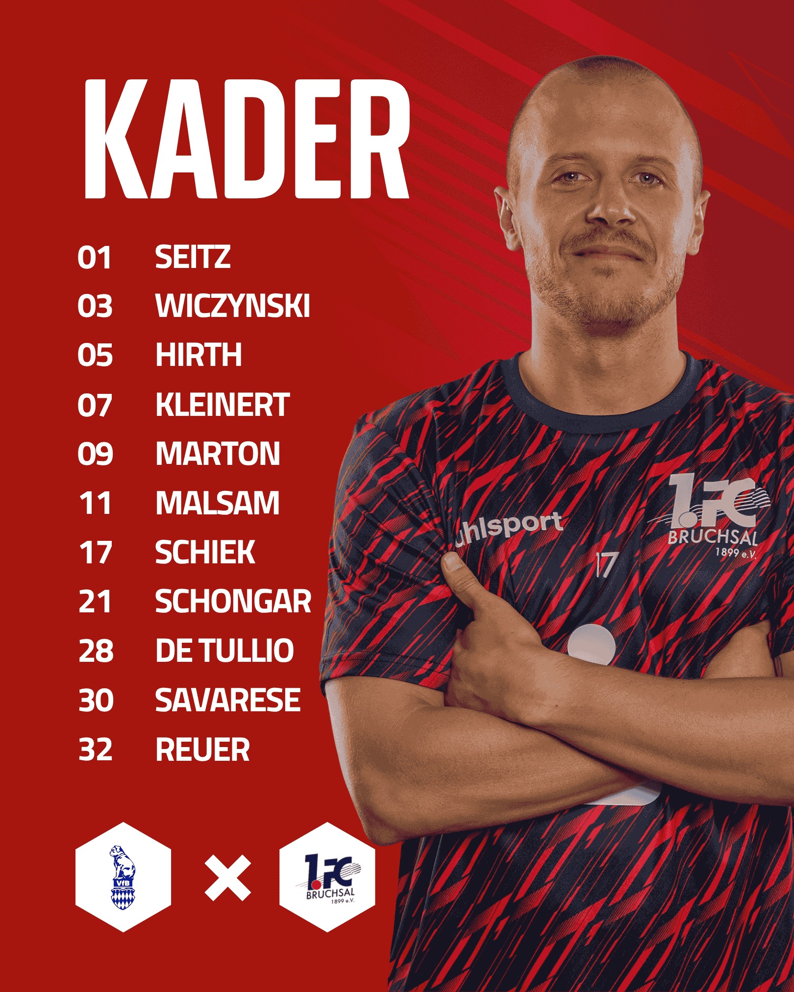 Unsere Aufstellung heute gegen Bretten 🫵