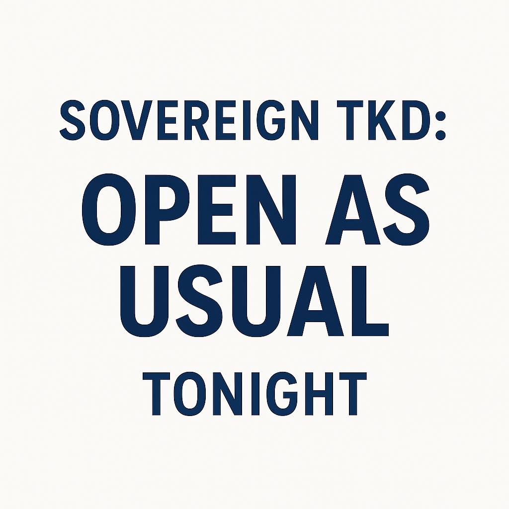 Classes are on as normal tonight! A419 and Queens Drive are both clear.
#SovereignTKD #TKDLife #MartialArtsCommunity #TaekwondoTraining