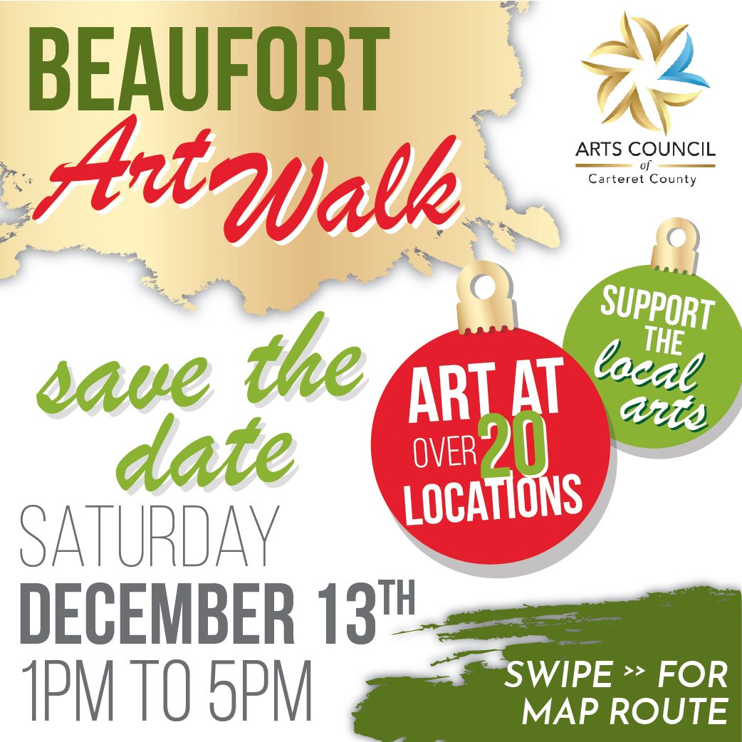 This year's Beaufort Art Walk is just 2 WEEKS AWAY! 🎄🖼️ Please make plans to join us!
*BEAUFORT WATERFRONT ART WALK*
Saturday, December 13th 1-5pm
The Beaufort Waterfront district will be alive with ART! Over 20 galleries and businesses will be showcasing local artists and artisans throughout the afternoon. Don't miss out!
#artwalk #downtownart #artscouncil #artaroundtown #holidayartshow #artwalk