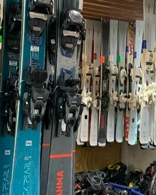 The team is working hard to get everything ready for the season. Stop in and take a look around at our family-run outdoor shop for gear, apparel, and rentals.