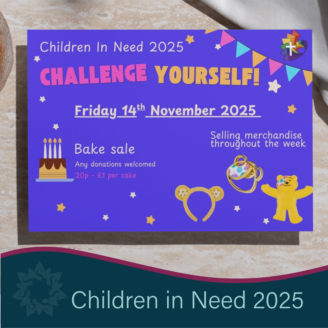 Get ready to support BBC Children in Need! 🎉
We're raising money with these great activities:
Pudsey Merch Sale: Grab your Pudsey ears, badges, and wristbands from November 10th - 14th!
Bake Sale: Delicious treats will be on sale (20p - £1). Any donations are warmly welcomed! 🍰
Let's make a difference!
.
.
.
#ChildrenInNeed #Pudsey #SchoolFundraising #stjohns