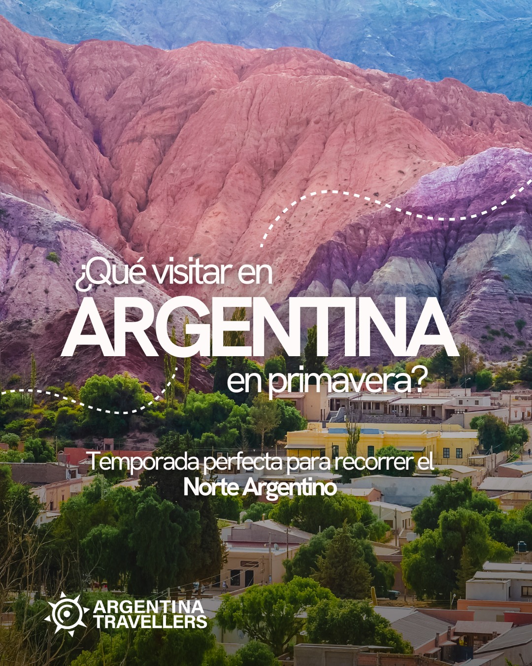 ¿Qué visitar en primavera?
El Norte Argentino te espera con su encanto natural, clima perfecto y experiencias únicas:
▪️ Salta y sus valles.
▪️ Jujuy y los cerros de mil colores.
▪️ Cafayate y sus bodegas.
🧳 Diseñamos tu recorrido ideal para esta temporada 🌸
📩 Consultanos y viví la magia del norte.