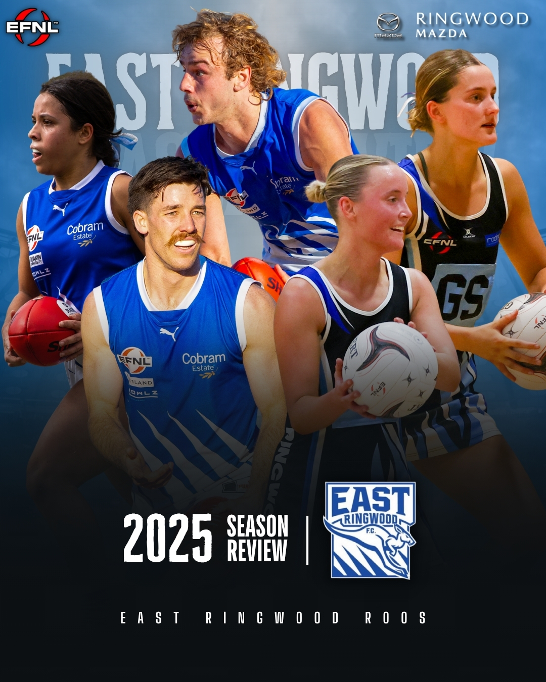 @ringwoodmazda 2025 Season Review @eastringwoodfc
A fast start for East Ringwood's Senior Men's side saw the Roos as the early premiership favourite, while their Netball program continued to set the benchmark.
Read the full article at EFNL.org.au.
📸: @fieldofviewphotography