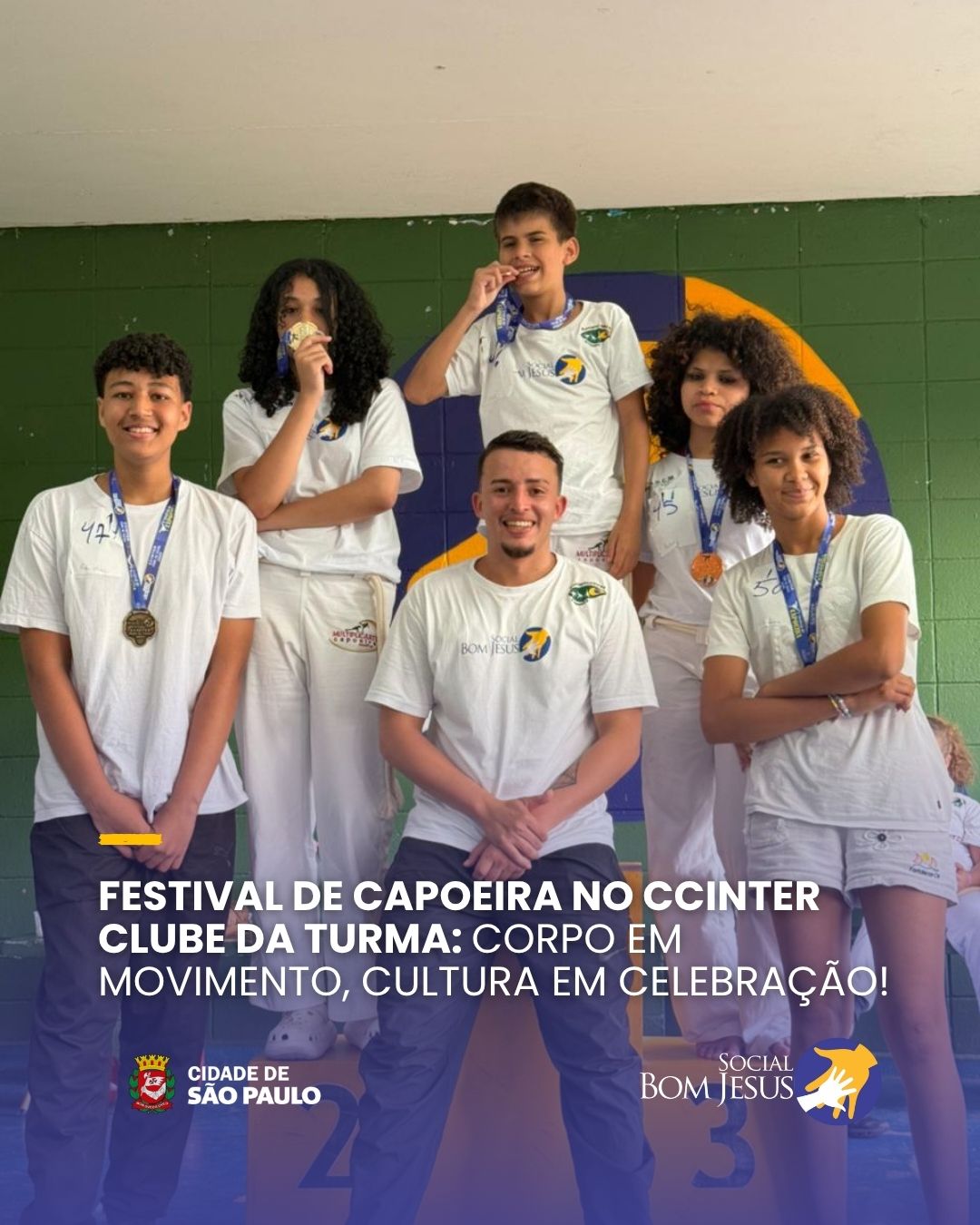 O CCINTER Clube da Turma foi palco de um dia vibrante com o Festival de Capoeira, organizado pelo educador Adeildo.
Com uma linda roda de capoeira, os participantes mostraram ritmo, respeito e ancestralidade em cada ginga. Ao final, todos receberam medalhas como reconhecimento pelo empenho, dedicação e espírito coletivo.
💛 Mais do que um evento, foi um momento de valorização cultural, fortalecimento de vínculos e celebração da identidade.
#capoeira #esportesaude #inclusaonoesporte #ONG