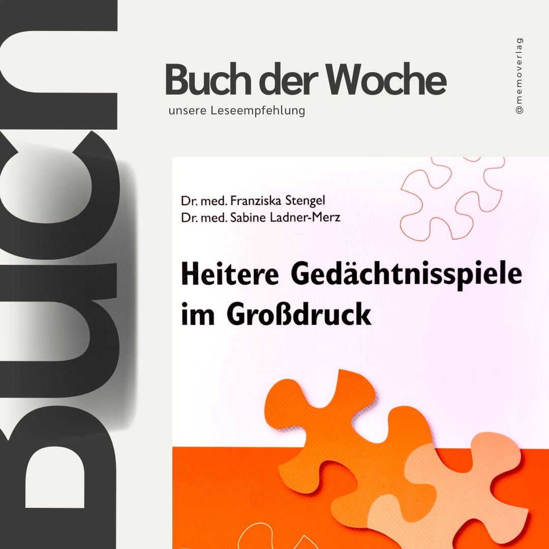 📖✨ Buch der Woche: “Heitere Gedächtnisspiele im Großdruck – Band 7” von Stengel & Ladner-Merz.
🔹 Noch mehr Großdruckspaß: Mit abwechslungsreichen Aufgaben und leicht lesbaren Formaten ist dieser Band eine Bereicherung für jedes Training.
👉 Frage: Was motiviert dich, regelmäßig Gedächtnisübungen zu machen?
Hashtags:
#HeitereGedächtnisspiele #MemoVerlag #GroßdruckTraining #TrainierenMitSpaß
