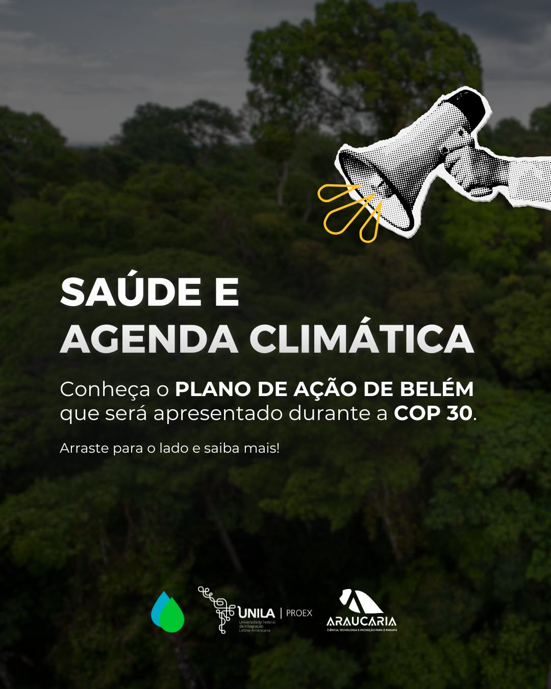 🌍✨ Conheça o PLANO DE AÇÃO DE BELÉM que será apresentado durante a COP 30!
Neste ano, o Brasil destaca-se ao sediar a COP 30 em Belém, no Pará. O Brasil se compromete a enfrentar os impactos das mudanças climáticas na saúde pública, como o aumento de doenças transmitidas por mosquitos.
👉🏼 Ação Coletiva é Fundamental!
Texto por: Jaciely Vieira
Fontes: cop30.br, Ministério da Saúde e Agência Belém.
#COP30 #mudancaclimatica #ecologiaesaude