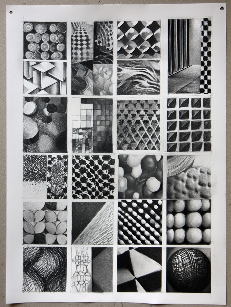 Simple excersises of just working on different textures and patterns can go a long way inproving your drawing skills. Draw...Draw...Draw...