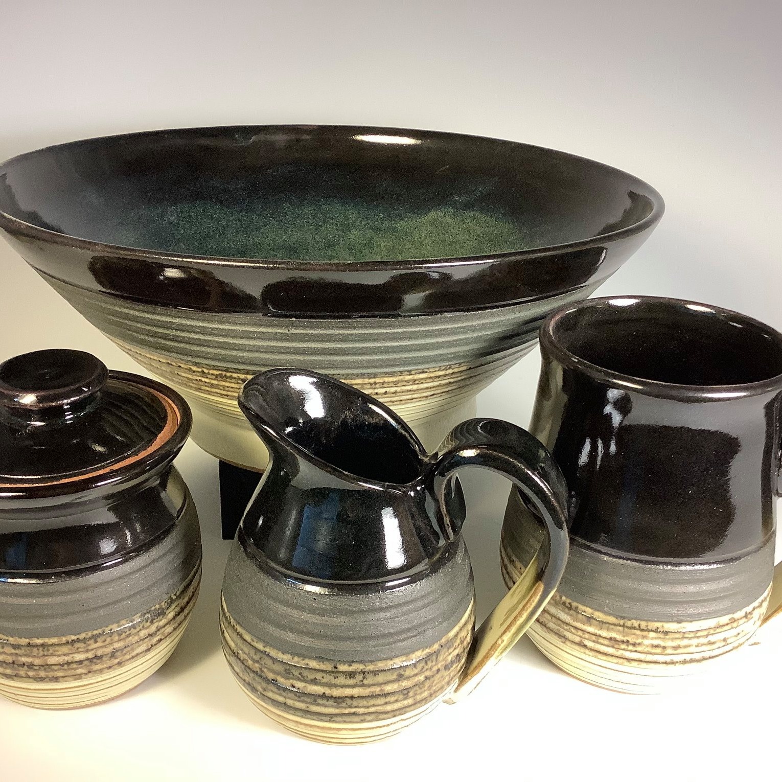 Stunning ceramics by artist Lynda Jones. Lynda is joining us this year for our annual holiday event this weekend, Christmas At The Courthouse.