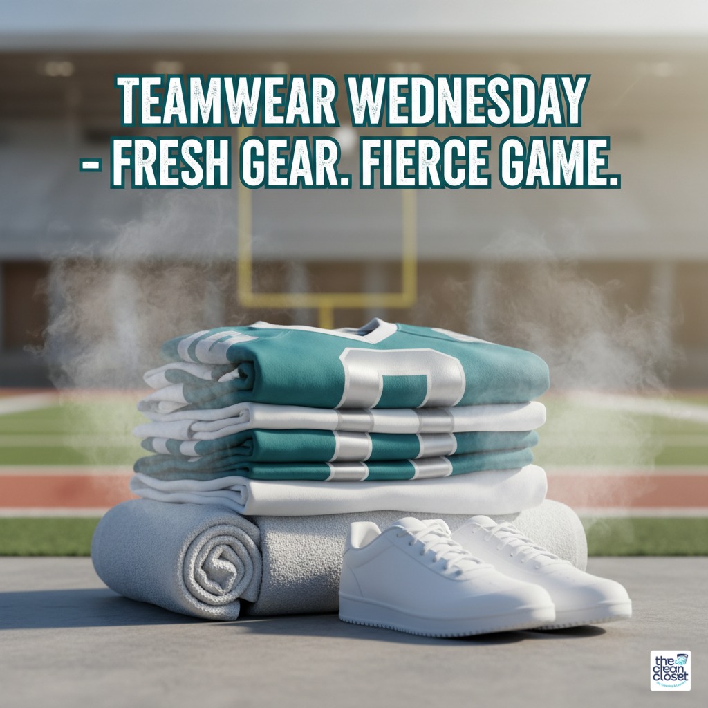 🏅 It’s Teamwear Wednesday!
From early-morning training sessions to weekend wins — your team gives it their all. 💥
And we make sure they look and feel their best doing it.
At The Clean Closet, we specialize in cleaning and caring for:
👕 Sports uniforms & jerseys
🏀 Club kits & activewear
🏉 Gym towels & team apparel
🏫 School sports gear
🏢 Corporate workwear
Sweat, grass stains, or that after-game smell?
Handled. 💧
Our all-electric Maytag cleaning systems deliver deep, hygienic cleans without harsh chemicals — so every piece of kit comes back fresh, soft, and ready for the next round.
📍 Canberra’s trusted laundry partner for teams, clubs, and professionals.
📞 1300 656 895 | 🌐 www.thecleancloset.com.au
📧 braddon@thecleancloset.com.au
#TeamwearWednesday #TheCleanCloset #CanberraLaundry #SportsLaundry #UniformCare #EcoFriendlyLaundry #BraddonACT #DryCleaningCanberra #LaundryForTeams #CanberraSport #CorporateLaundry