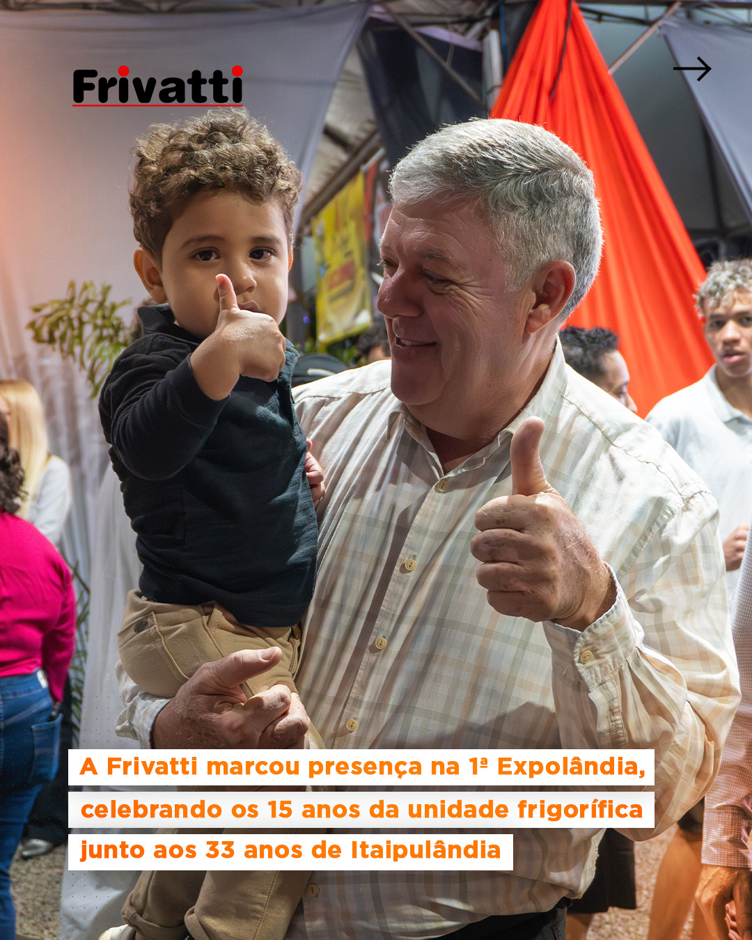 A Frivatti marcou presença na 1ª Expolândia, e na oportunidade celebramos os 15 anos da unidade frigorífica de @itaipulandiapr junto aos 33 anos do município 🎉
Foi um momento especial ao lado dos nossos colaboradores, comunidade e autoridades locais que prestigiaram o estande da Frivatti durante o evento 🤝💚
Seguimos com orgulho fazendo parte da história e do desenvolvimento de Itaipulândia!
#Frivatti #Expolândia #Itaipulândia #AniversárioFrivatti #15AnosFrivatti #33AnosItaipulândia #TrabalhoComPropósito #OrgulhoDeSerFrivatti #CompromissoComQualidade #DesenvolvimentoLocal #FrivattiIndústrial