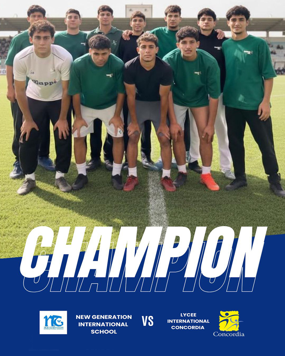 Félicitations à nos Concordia Champions
Nos élèves se distinguent par leur esprit sportif, leur persévérance et leur passion
Qu’il s’agisse de sport, d’art ou de projets scolaires, ils incarnent les valeurs de Concordia : effort, respect et esprit d’équipe 🌟
Bravo à tous nos champions , vous nous rendez fiers !
#LycéeConcordia #ConcordiaChampions #Fierté #Élèves #Succès #EspritDÉquipe #NewCairo #Égypte #ÉcoleFrançaise #Motivation #ConcordiaSpirit