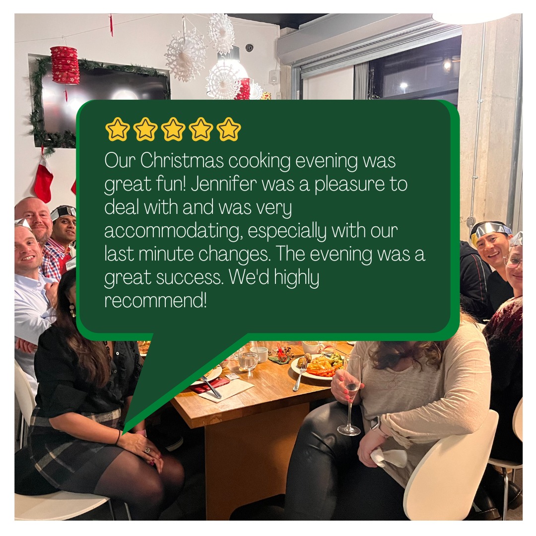 🎄 Another Magical Christmas Party at Jenius Social! ⭐️
We loved hosting this amazing team — and we’re so grateful for their kind words:
🗣️ “Our Christmas cooking evening was great fun! Jennifer was a pleasure to deal with and was very accommodating, especially with our last minute changes. The evening was a great success. We'd highly recommend!”
There’s nothing we enjoy more than creating festive moments that bring teams together. ❤️✨
#JeniusSocial #ChristmasParty #TeamBuilding #LondonEvents #FestiveFun