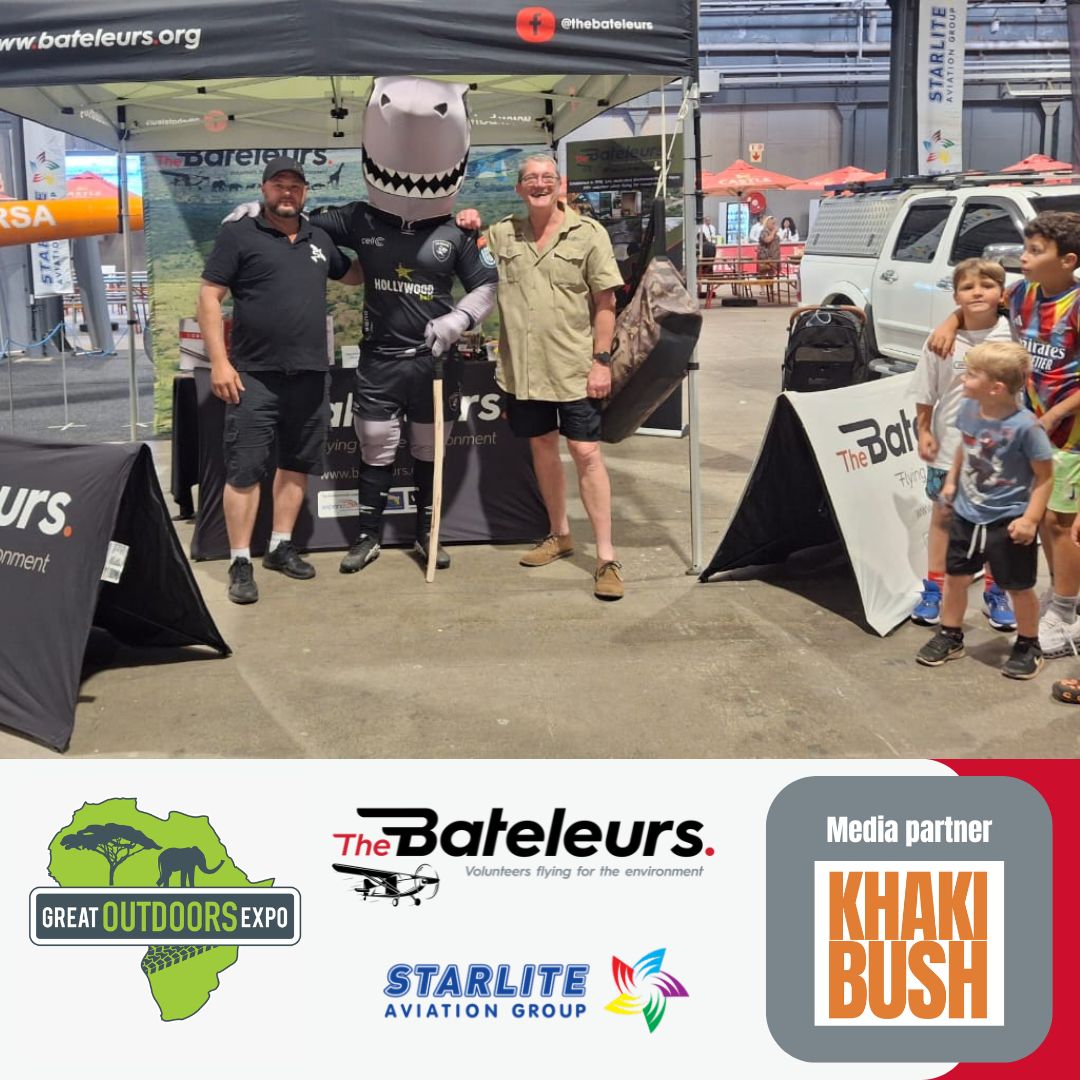 Final day at the Great Outdoors Expo!
Thank you to everyone who stopped by yesterday to share stories, ask questions, and show your support for conservation in South Africa.
Sharky has been a firm favourite at the Expo. 🦈✈️ On our stand with our Bateleurs associates from Spitfire Industries, he’s spent some time here surrounded by excited kids, full of questions and curiosity.
We’re at the Durban Exhibition Centre until 16:00 – last chance to meet the team, learn how our network of volunteer pilots supports conservation across SA, and grab some Bats merch. Your support keeps us flying for the wild.
#Bateleurs #GreatOutdoorsExpo #OutdoorLifestyle #KhakiBush