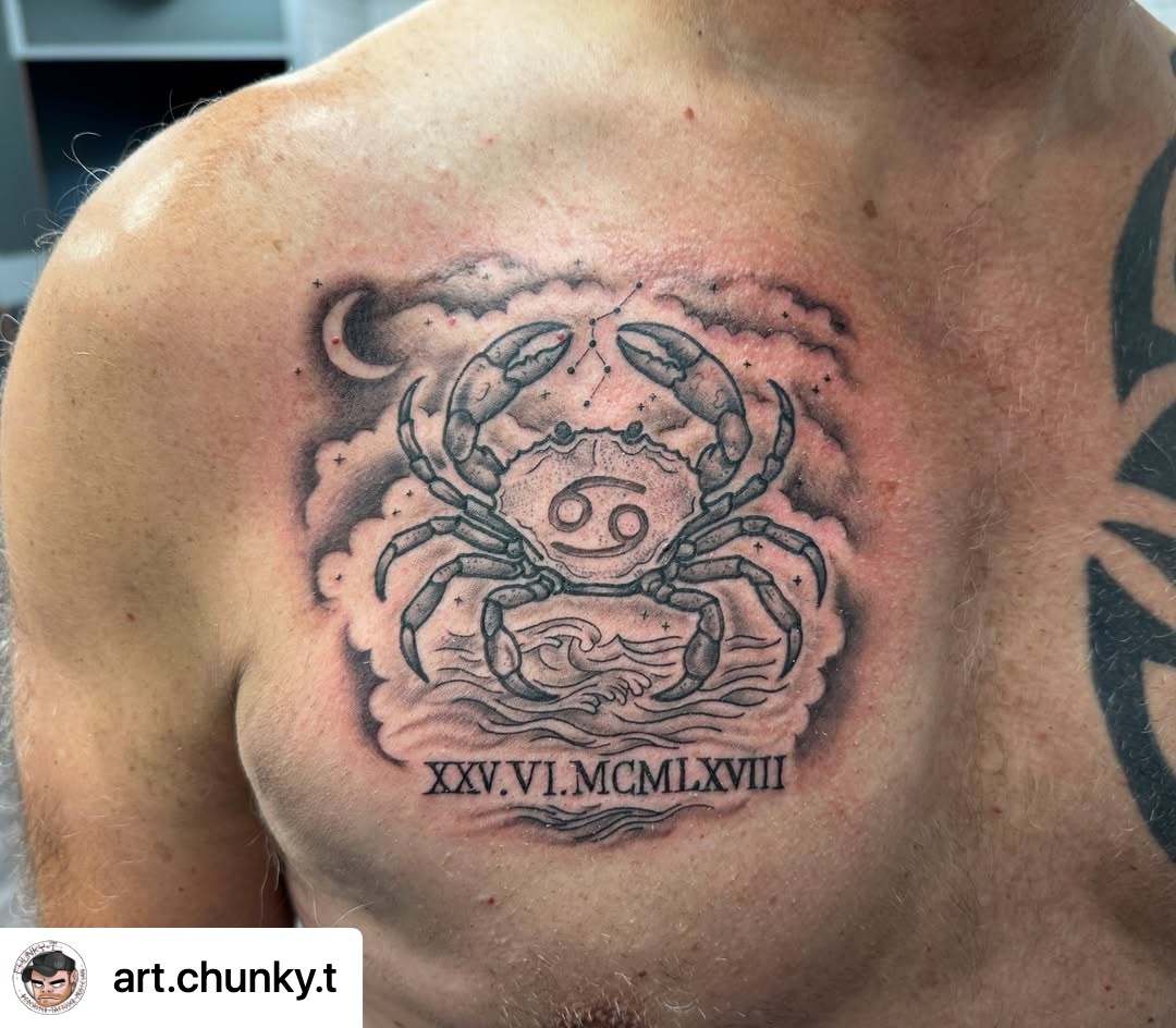 @art.chunky.t Mad sick Cancer Crab for @andyblake68 this afternoon! Was a pleasure dude!