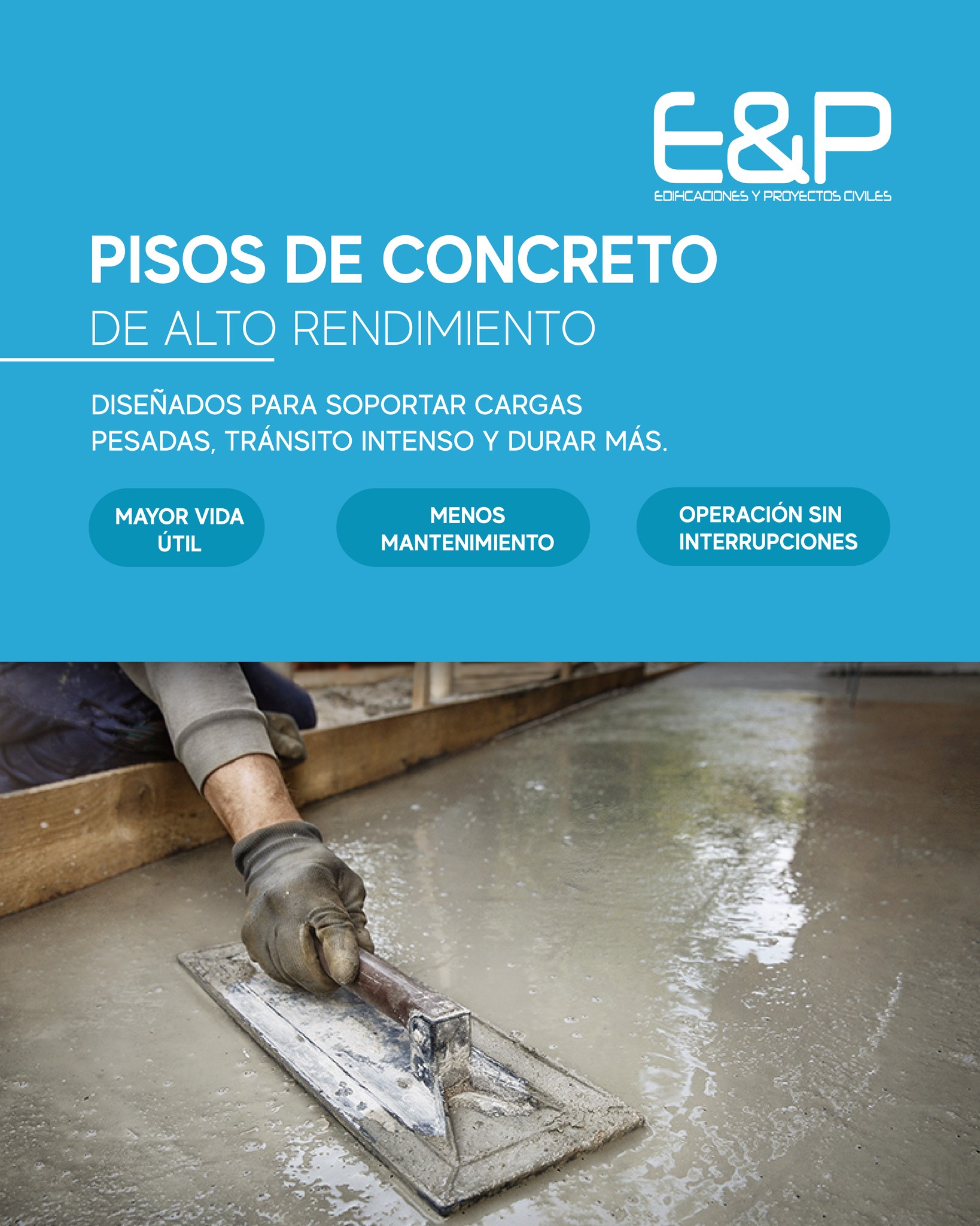 🏗️💪 ¿Buscas pisos industriales que realmente soporten el trabajo pesado?
En E&P Edificaciones y Proyectos Civiles desarrollamos pisos de concreto de alto rendimiento, diseñados para brindar máxima resistencia y durabilidad en áreas con tránsito intenso, maquinaria, cargas pesadas y operación continua.
✨ Beneficios clave:
✔️ Mayor vida útil
✔️ Menos mantenimiento
✔️ Operación sin interrupciones
Perfectos para naves industriales, almacenes, talleres, estacionamientos, centros logísticos y más.
📲 SOLICITA HOY MISMO UNA COTIZACIÓN sin compromiso.
📲 WhatsApp: 4461478000
☎️ Teléfono: 4461478000
📍 Ubicación: Reserva Tanká No. 160, Fracc. Grand Juriquilla, Qro. C.P. 76226
💼 E&P — Construimos el espacio donde crece tu industria.
#SolucionesIndustriales #InfraestructuraIndustrial #CalidadConstructiva #InstalaciónYMantenimiento #Queretaro #ConstrucciónIndustrial
