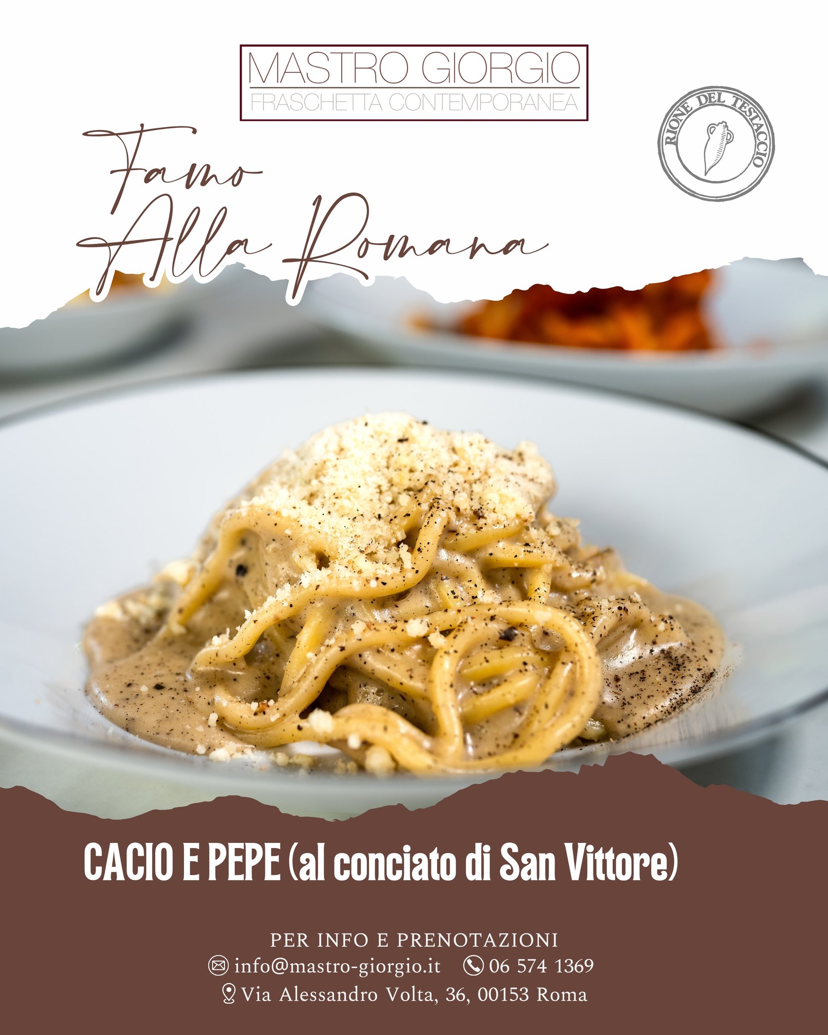 𝑪𝒂𝒄𝒊𝒐 𝒆 𝒑𝒆𝒑𝒆 (𝒂𝒍 𝒄𝒐𝒏𝒄𝒊𝒂𝒕𝒐 𝒅𝒊 𝑺𝒂𝒏 𝑽𝒊𝒕𝒕𝒐𝒓𝒆): 𝑹𝒐𝒎𝒂 𝒗𝒔 𝑪𝒊𝒐𝒄𝒊𝒂𝒓𝒊𝒂.
𝑄𝑢𝑒𝑠𝑡𝑜 𝑛𝑜𝑛 𝑒̀ 𝑠𝑜𝑙𝑜 𝑢𝑛 𝑝𝑟𝑖𝑚𝑜, 𝑒̀ 𝑢𝑛 𝑖𝑛𝑐𝑜𝑛𝑡𝑟𝑜 𝑠𝑢𝑏𝑙𝑖𝑚𝑒 𝑡𝑟𝑎 𝑅𝑜𝑚𝑎 𝑒 𝑙𝑎 𝐶𝑖𝑜𝑐𝑖𝑎𝑟𝑖𝑎.
La nostra Cacio e Pepe è mantecata con il 𝐂𝐨𝐧𝐜𝐢𝐚𝐭𝐨 𝐝𝐢 𝐒𝐚𝐧 𝐕𝐢𝐭𝐭𝐨𝐫𝐞, un pecorino antico e raro, lavorato a mano. I tonnarelli assorbono le sue sfumature aromatiche sorprendenti, regalandoti un classico dal carattere profondissimo.
Il risultato è una Cacio e Pepe che onora la semplicità della tradizione, ma si arricchisce di sfumature inaspettate.
Desideri assaporare questo e altri piatti che onorano la romanità? Questo piatto iconico ti aspetta al menù speciale "𝐅𝐚𝐦𝐨 𝐀𝐥𝐥𝐚 𝐑𝐨𝐦𝐚𝐧𝐚", l'evento con 𝐂𝐚𝐧𝐭𝐢𝐧𝐚 𝐏𝐫𝐢𝐧𝐜𝐢𝐩𝐞 𝐏𝐚𝐥𝐥𝐚𝐯𝐢𝐜𝐢𝐧𝐢.
🗓️ Venerdì 28 Novembre 2025
🕗 Ore 20:00
𝐈𝐧𝐟𝐨 𝐞 𝐏𝐫𝐞𝐧𝐨𝐭𝐚𝐳𝐢𝐨𝐧𝐢
📍 Via Alessandro Volta 36, Testaccio, Roma
📞 06 5741369
🌐 Prenota ora: https://pro.pns.sm/ecczetj
#MastroGiorgio #CacioePepe #ConciatoDiSanVittore #FamoAllaRomana #CucinaRomana #SaporiDItalia #CucinaInnovativa #FoodDesign #Testaccio #RistoranteRoma #EventoRoma #Pasta