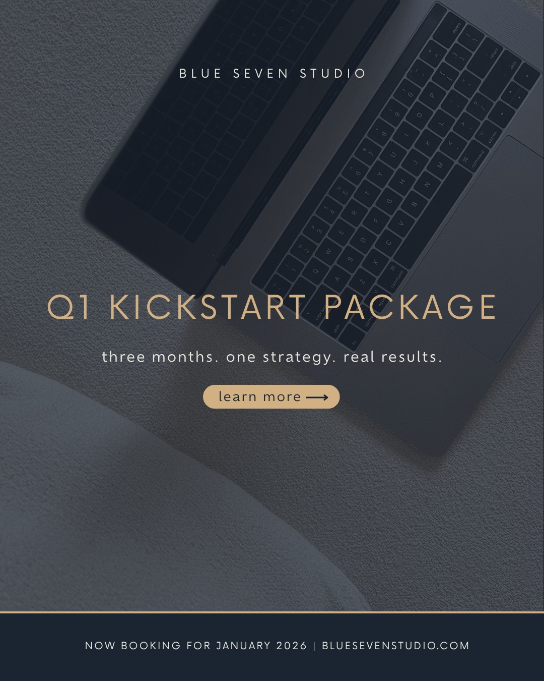 Set your business up for a strong 2026 with our Q1 Kickstart Package.
✨ 3 months of tailored marketing strategy
✨ Monthly social media management (4–8 posts/month)
✨ 1 mini content shoot for professional visuals
✨ Email automation setup (welcome series drip)
✨ Monthly analytics & strategy calls
Optional add-ons: SEO refresh + paid ads
Everything is designed to drive results, keep your marketing consistent, and give you actionable insights from day one. Tap the link in our bio to learn more and get started!
#bluesevenstudio #blueseven #bss2025