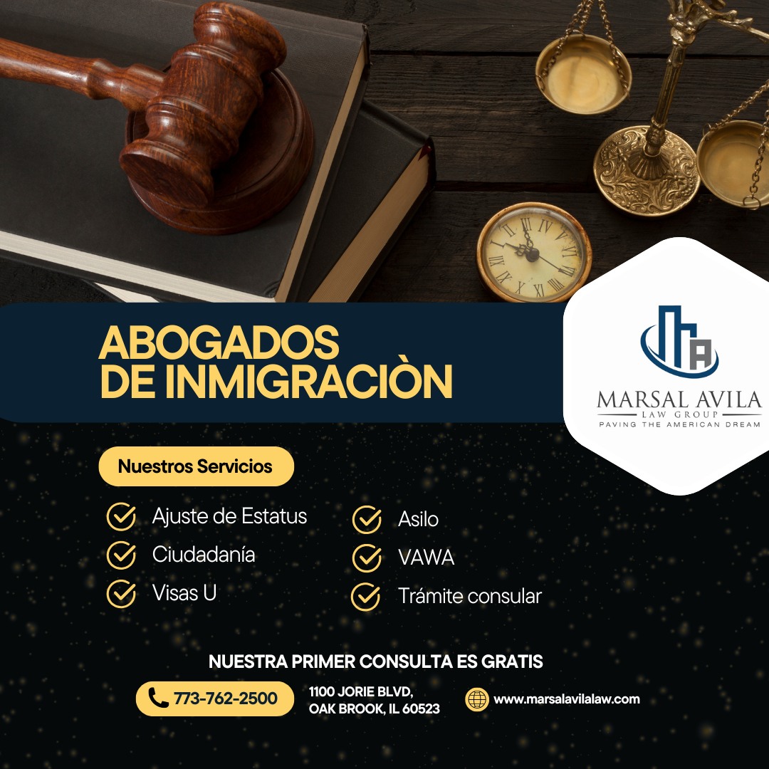 Nuestro equipo de abogados, especialistas en inmigración, está preparado para ofrecerle un servicio de la más alta calidad, con atención personalizada y un firme compromiso con el bienestar de cada uno de nuestros clientes.
Su primera consulta es completamente gratuita.
📞 Llámenos al 708-665-4500.
#AbogadosDeInmigración