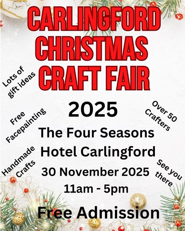 🎄✨ Carlingford is getting into the Christmas spirit! ✨🎁
The Carlingford Christmas Craft Fair returns on Sunday 30th November at the Four Seasons Hotel, and it’s the perfect place to start your festive shopping.
With over 50 crafters, handmade gifts, free face painting, and plenty of seasonal inspiration, there’s something for everyone, whether you're hunting for unique presents or just soaking up the Christmas atmosphere 🎨🎅🎀
Pop in anytime between 11am and 5pm. Admission is free, so why not make a day of it in beautiful Carlingford?
Who knows… you might just find that perfect Christmas gift 🎁✨
@visitcarlingford
#VisitLouth #KeepDiscovering #IrelandsAncientEast #Carlingford #ChristmasInLouth #craftfair
Credit image: carlingford christmas craft fair