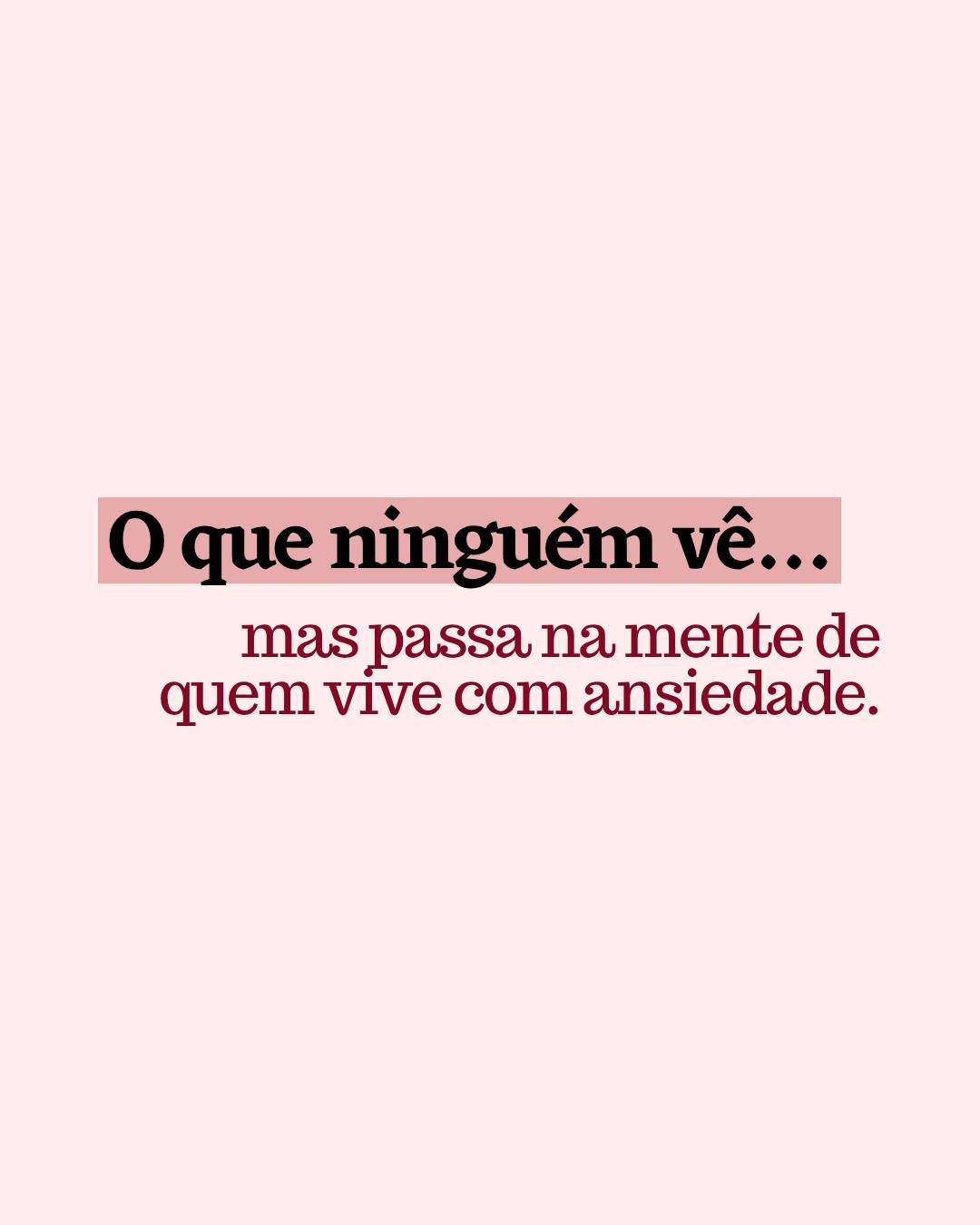 đ âSerĂĄ que fiz algo errado?â
đ âNĂŁo tenho Ăąnimo pra nadaâŠâ
đ âNĂŁo vou conseguir.â
Esses pensamentos nĂŁo aparecem do nada. Eles sĂŁo o reflexo de uma mente cansada, ansiosa, que tenta controlar tudo o tempo todo... e se culpa por nĂŁo dar conta.
A ansiedade não é só preocupação.
Ela mora no corpo, na cabeça, na rotina e atĂ© na forma como vocĂȘ se enxerga.
E o pior: quem estĂĄ de fora nem sempre percebe.
Mas vocĂȘ sente. E sente muito.
Talvez vocĂȘ esteja tentando fingir que estĂĄ tudo bem...
Ou esperando que uma hora essa angĂșstia vĂĄ embora sozinha.
Mas e se o alĂvio que vocĂȘ tanto procura estiver na decisĂŁo de pedir ajuda?
đ§ A terapia pode te ajudar a entender seus pensamentos, regular suas emoçÔes e aliviar esse peso que vocĂȘ tem carregado sozinha.
đŹ Me chama no direct ou escreva TERAPIA aqui que eu te explico direitinho como funciona.
#psicologia #terapiaonline #pensamentosansiosos #autocuidado #saĂșdemental