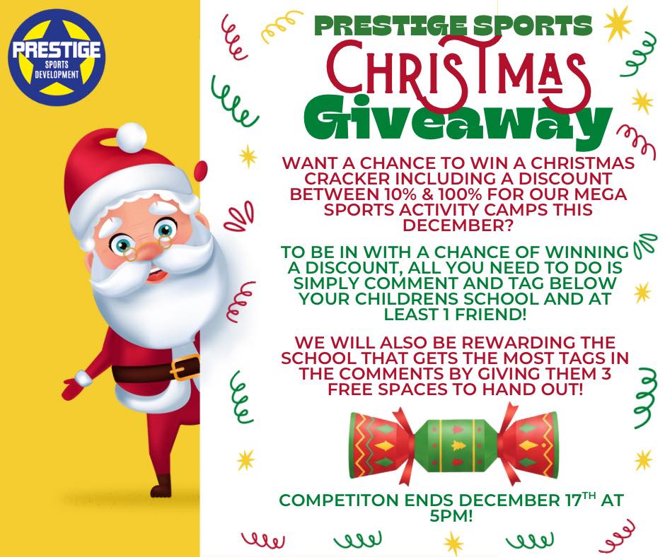 ๐จGIVEAWAY TIME๐จ
Itโs time for a Christmas giveaway for our December camps!๐๐
All you need to do is follow the steps in the image below, and you will win a Christmas cracker! ๐ฅ
Our Christmas crackers have hidden discounts inside of them ranging from 10% all the way up to 100%! ๐คฉ
Thereโs also a chance for your childโs school to win some free spaces at our December Christmas camps!
All the info you need is shown down below, so make sure you follow the steps to secure your discount!๐คฉ
Once you have followed all the steps correctly, you will receive a message from us with your Christmas cracker! This will have your discount code and instructions on how to redeem your prize! ๐
Good luck!๐
๐ต๐