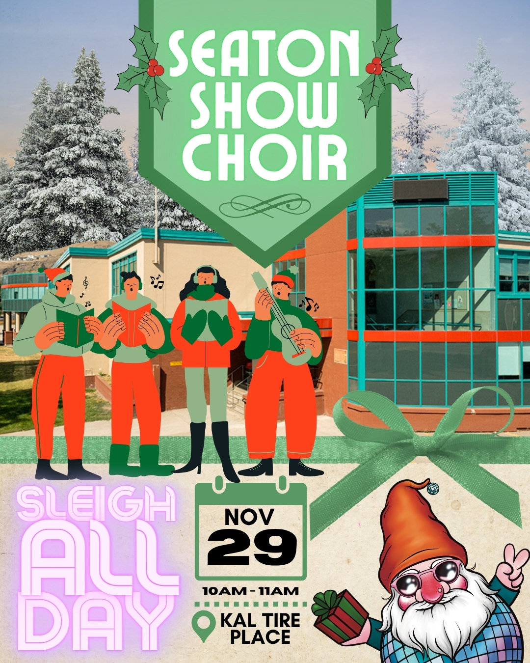 🎤✨ Happening at Sleigh All Day! ✨🎤
The incredible Seaton Show Choir will be onsite Saturday, Nov 29 from 10am - 11am, bringing ALL the holiday harmonies with an hour of beautiful carols.
Come get cozy, shop local, and enjoy the sounds of the season!