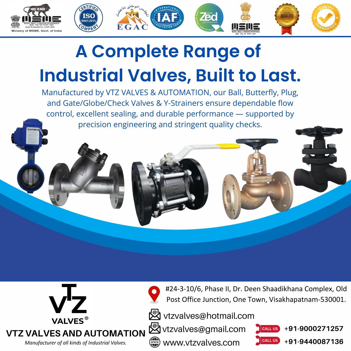 From design to dispatch, VTZ VALVES & AUTOMATION stands for uncompromised quality and engineering excellence.
Our comprehensive range — Ball Valves, Butterfly Valves, Plug Valves, Gate/Globe/Check Valves & Y-Strainers — is built to ensure reliable performance, superior sealing, and consistent flow control in critical industrial applications.
Every VTZ product is precision-machined and rigorously tested to deliver trust, durability, and long service life.
Your flow control partner you can count on.
📞 +91-9000271257 | +91-9440087136
🌐 www.vtzvalves.com
#VTZValves #IndustrialManufacturing #industrialvalves #ValveSolutions #IndianIndustry #valves #oilandgasindustry #PharmaceuticalIndustry #chemicalindustry #pulpandpaperindustry #sugarindustry