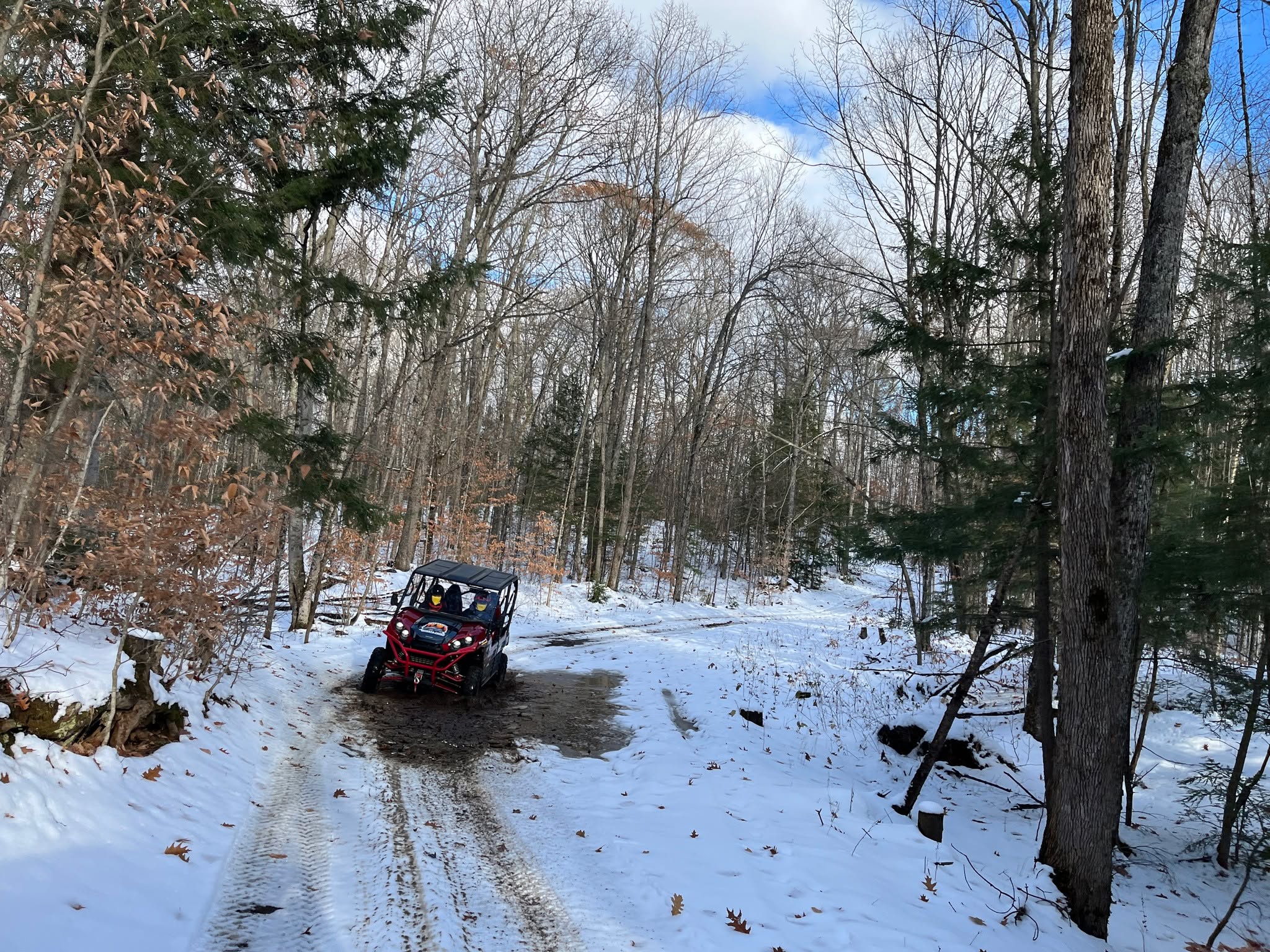 When the trail starts freezing, the rides just get cooler. Literally. ❄️😅