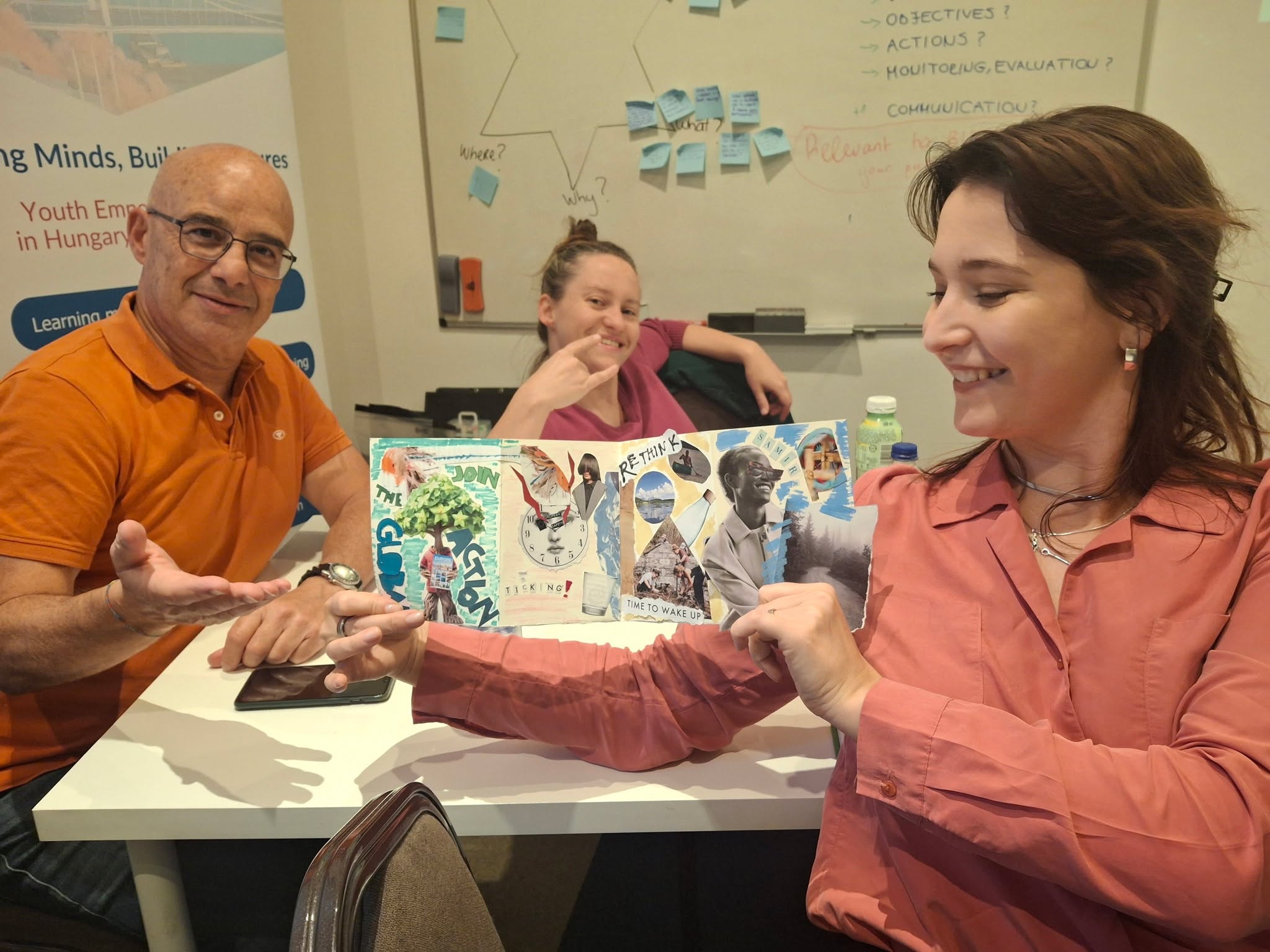 🌊 BLUEFRONT Training of Trainers – Day 3 in Budapest! ✨
Yesterday, our focus shifted to advocacy, youth voices, and creative civic engagement — exploring how young people can influence real change around water sustainability.
🔹 We unpacked the difference between advocacy (influencing decisions) and campaigning (mobilising communities), and how both support youth-led Water Roadmaps.
🔹 Partners explored artivism tools and learned how creative methods can amplify youth voices and make water challenges visible in their communities.
🔹 Through the zine-making methodology, we experimented with storytelling, persona-building, and transforming local water issues into powerful youth-driven narratives.
🔹 Discussions highlighted how to empower young people to share their experiences authentically and engage decision-makers with confidence.
Day 3 was all about creativity, empowerment, and giving youth the tools to speak up — and be heard. 💧✨
👉 Find out more about BLUEFRONT: https://www.bluefront.info/
@hyvarilainternational , @latra.gr , @youthbridges_budapest , @friendsofdonbosco , @filefcoop
#BlueFront #ErasmusPlus #BlueSchools #YouthWork #TrainingOfTrainers #Advocacy #Artivism #Zines #CommunityEngagement #WaterRoadmaps #NonFormalEducation #Facilitation #ClimateAction #YouthForChange #EUClimateAction #BlueEconomy #Sustainability #WaterResources #WaterJustice #EuropeanGreenDeal #EUYouth #ClimateJustice #Finland #Greece #Hungary #Malta #Italy #YouthEngagement #EnvironmentalEducation #Empowerment