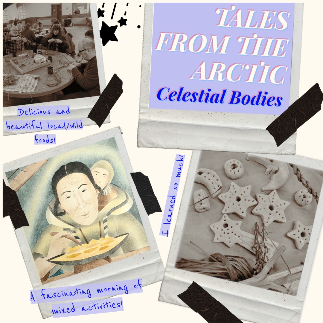 What a brilliant time we had at the Dark Skies Gigha Winter Festival last weekend for our Tales from the Arctic: Celestial Bodies Workshop, Curator Talk and Lunch!
✨What a lovely bunch of folks, beautiful creations and conversations ✨
The clouds even parted for some awe-filled stargazing where we could see meteors, the stars Akuttujuuk, Sakiattiak and Tukturjuit and even The Runners and the Great Polar Bear play out across the night sky! 💫
Thank you to all the event organisers, volunteers and their brilliant guest speaker Catriona Waddington from @wildskiesshetland, visiting storyteller Alison Clark, and astronomer Dr. Chris Leigh! 🤍
✨ Missed out on tickets for this workshop? 🎟 Register your interest now to get exclusive first access to places on our new Celestial Bodies Online Course ✨
❄ Links in Bio ❄
.
.
.
.
.
.
.
.
▫️ #inuitart #artprints #artcollector #isleofgigha #edgelands #visitgigha #ArtUK #onlinelearning #illustration #printmaking #InuitArtist #arctic #naturecolors #natureart #printdesign #stargazing #nightimages #stars #isleofgigha #visitgigha #nightvibes #celestial #nightsky #darkskies #darkskiesgigha #astronomy #artoftheday #weaving▫️
◾️ᐊᓄᓗ ᑲᐱ, Andrew Qappik, Lighting Warmth (2018) © Andrew Qappik
◾️ᐅᓘᓯ ᓴᐃᓚ / Ooloosie Saila, Sunlit Sky (2019) © Ooloosie Saila
◾️ᑯᕕᐊᓇᑐ ᐳᓚ / Quvianaqtuk Pudlat, Silver Caribou (2022) © Quvianaqtuk Pudlat
*Currently Available*
◾️ᐊᓇᑯ ᐋᓯᕙᒃ / Arnaqu Ashevak, Caribou Woman (2000) © Arnaqu Ashevak
◾️ᓂᖑᑯᓗ ᑏᕕ / Ningiukulu Teevee, Heading Home (2022) © Ningiukulu Teevee
*Currently Available*
◾️Short Film, “Eskimo Artist: Kenojuak” (1963) © National Film Board of Canada
◾️ᓴᐃᒻᒪᐃᔪ ᐊᑭᓱᒃ / Saimaiyu Akesuk, Sparkling Bird (2020) © Saimaiyu Akesuk
*Currently Available*