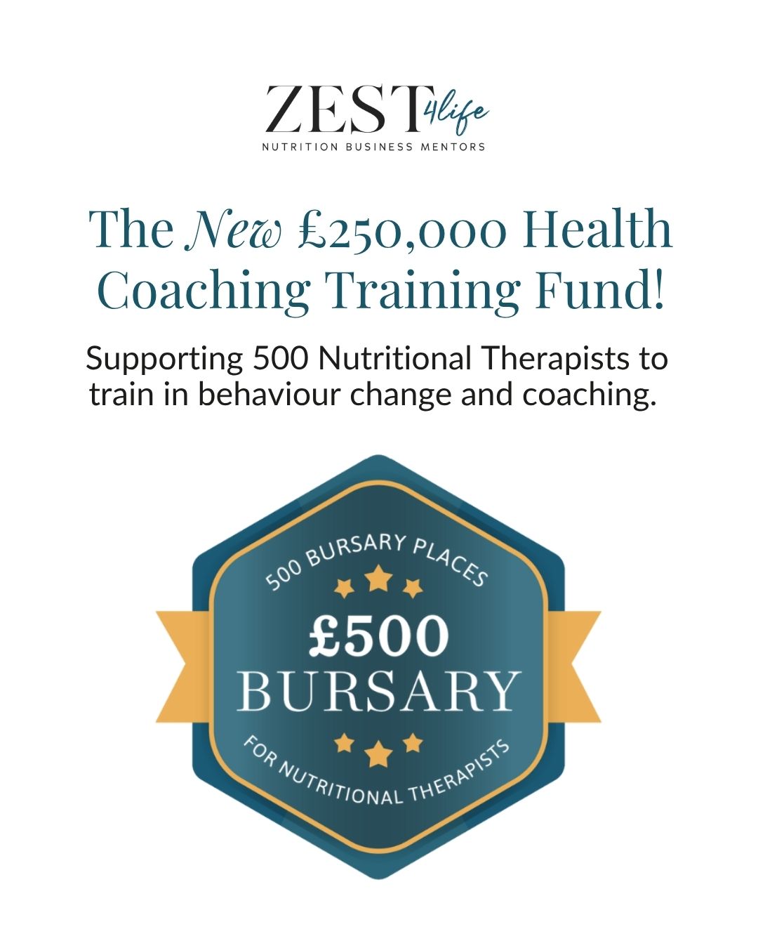 💚 This isn’t a discount. It’s an investment in YOU.
Zest4life is opening a £250,000 Health Coaching Training Fund so up to 500 Nutritional Therapists can train in behaviour change and step confidently into the future of our profession.
What you get:
✔ £500 bursary toward an Association for Coaching & NHS PCI recognised qualification
✔ A 12-week certification for £1000 instead of £1500
✔ 2 group mentoring sessions to help you integrate coaching + Nutritional Therapy
✔ A more future-proof, in-demand skill set
If behaviour change has been on your radar, don’t miss your chance to get early access to the bursary.
👉 Register your interest via the link in bio.