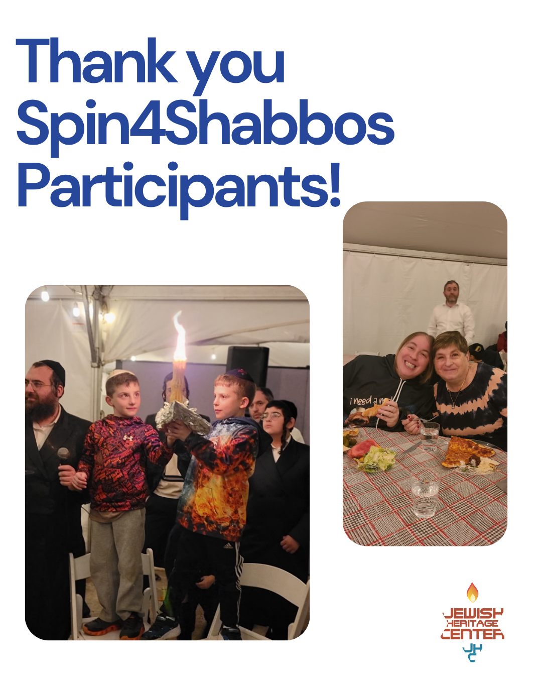 What an amazing Shabbat in East Meadow! 🌟 The Traveling Chasidim brought incredible energy to our Shabbat of Song and musical Havdalah.
A huge thank you to everyone who joined the Spin4Shabbos campaign. Your spin helped create a beautiful and uplifting Shabbat in East Meadow!✨
