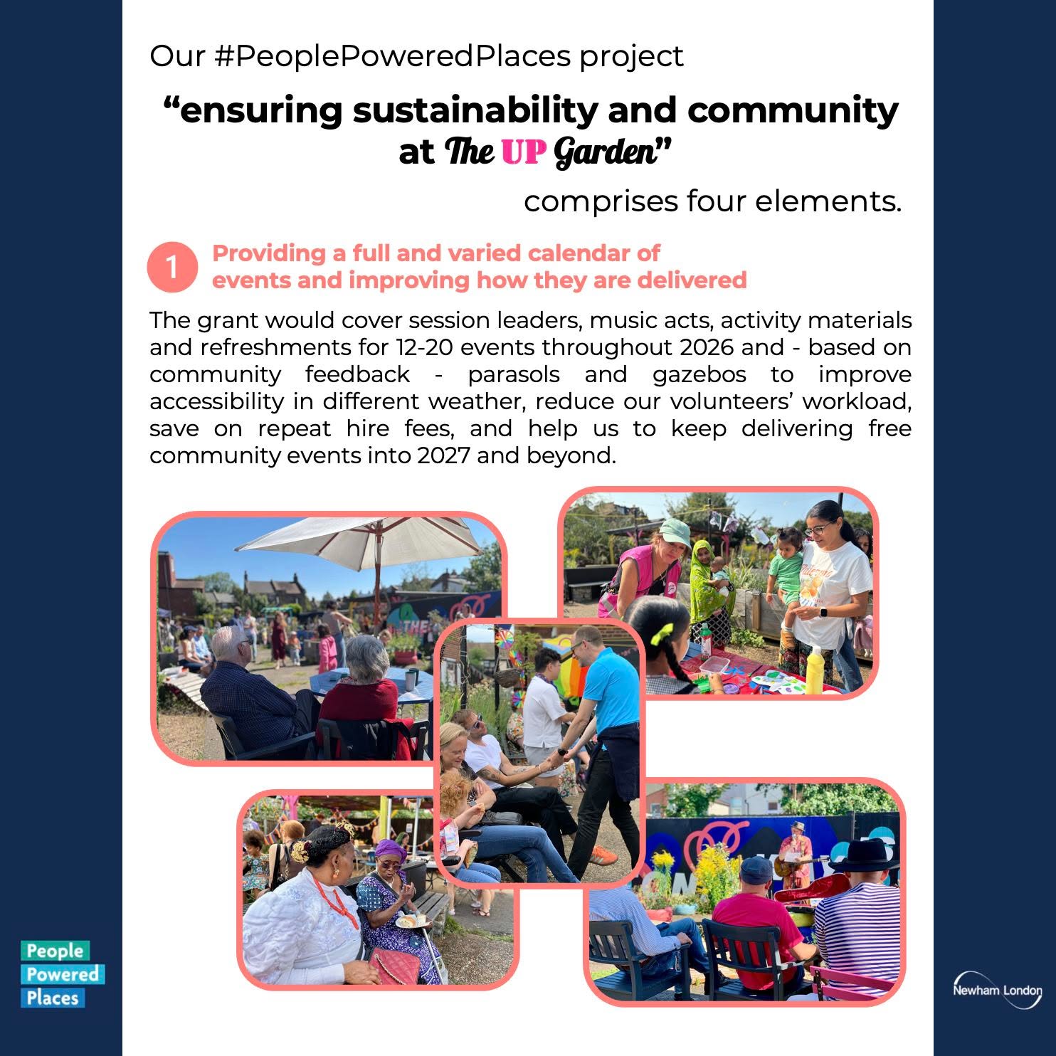 Our #PeoplePoweredPlaces project comprises 4 elements so there's something for everyone!
First, the 1200+ who enjoy our events annually - your vote ensures another year of free community gatherings, family activities & special interest events, whilst improving how we deliver them!
Vote at bit.ly/PPP2025FG (see Linktree in our bio for working link).